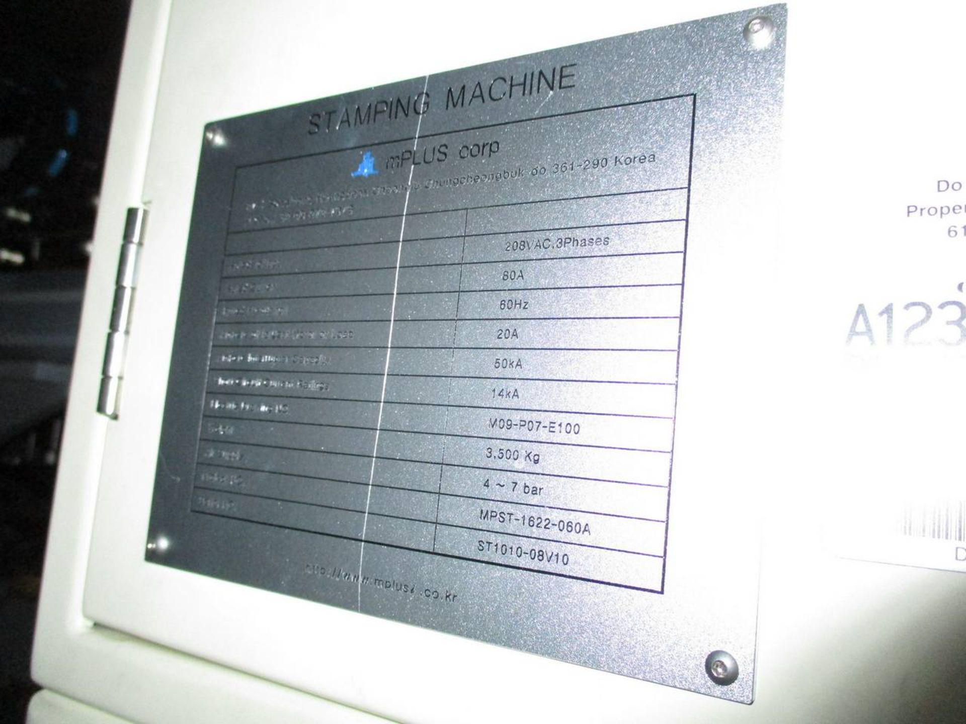 mPLUS Corp MPST-1622-060A Anode/Cathode Stamping Machines - Image 3 of 6