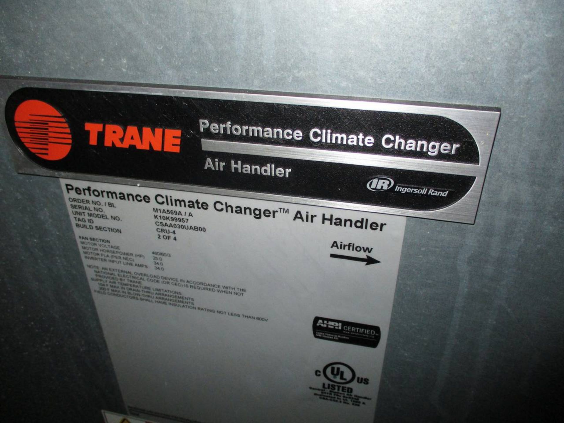 2010 Trane Performance Climate Changer Air Hander - Image 4 of 6