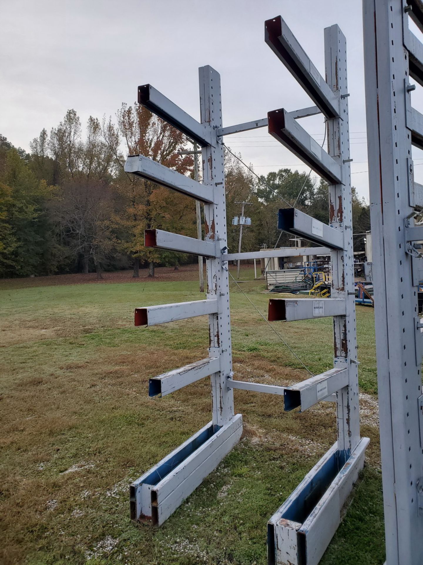 Cantilever Rack; (2) 12' High Uprights x 42" Arms, 3,000 Lb. Cap.