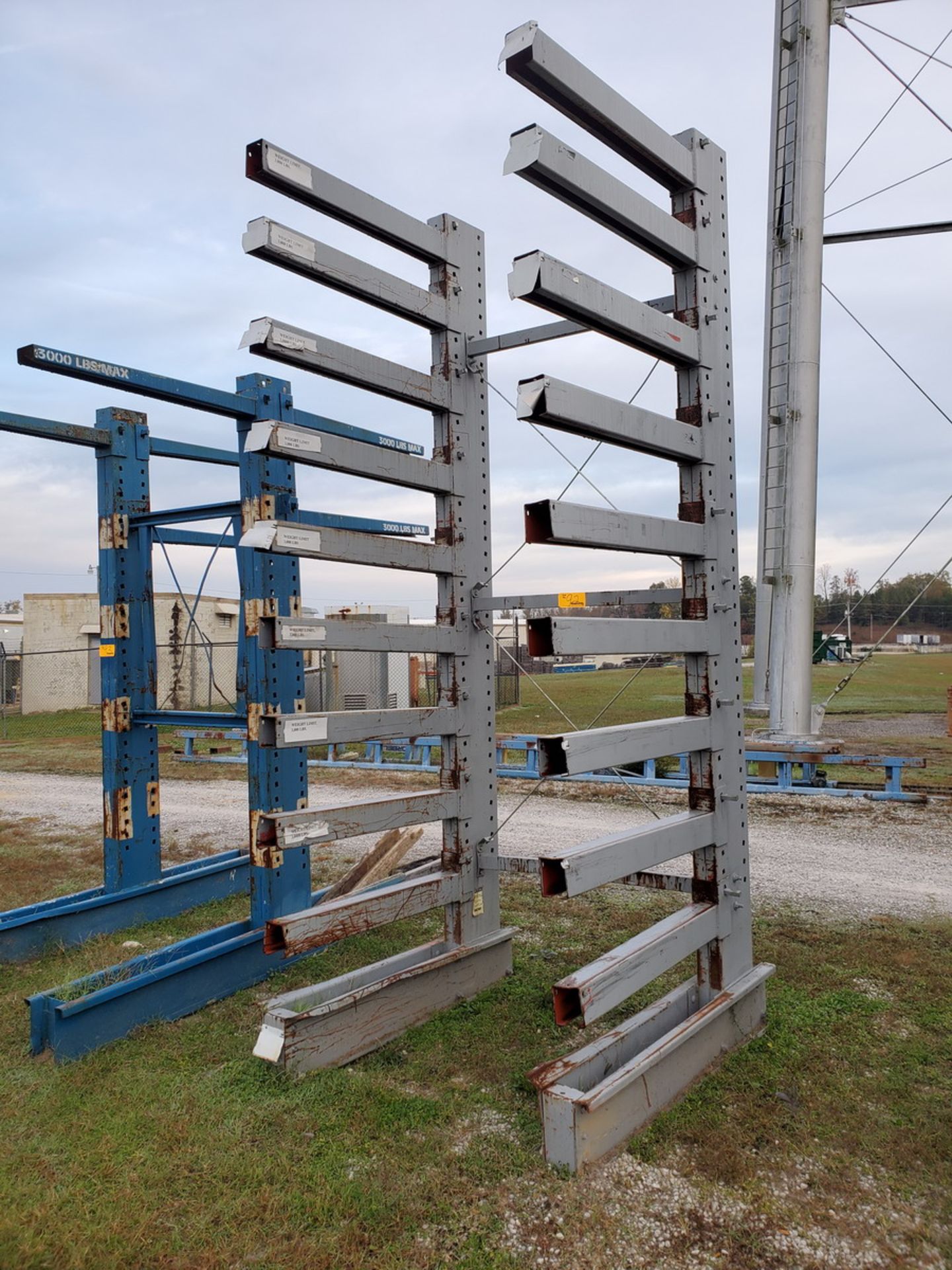 Cantilever Rack; (2) 12' High Uprights x 42" Arms, 3,000 Lb. Cap. - Image 2 of 3