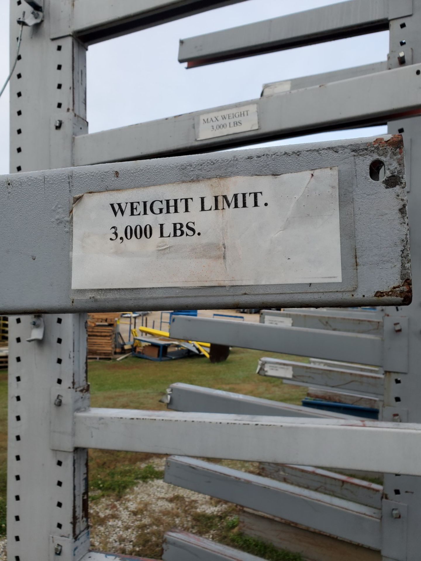 Cantilever Rack; (2) 12' High Uprights x 42" Arms, 3,000 Lb. Cap. - Image 3 of 3