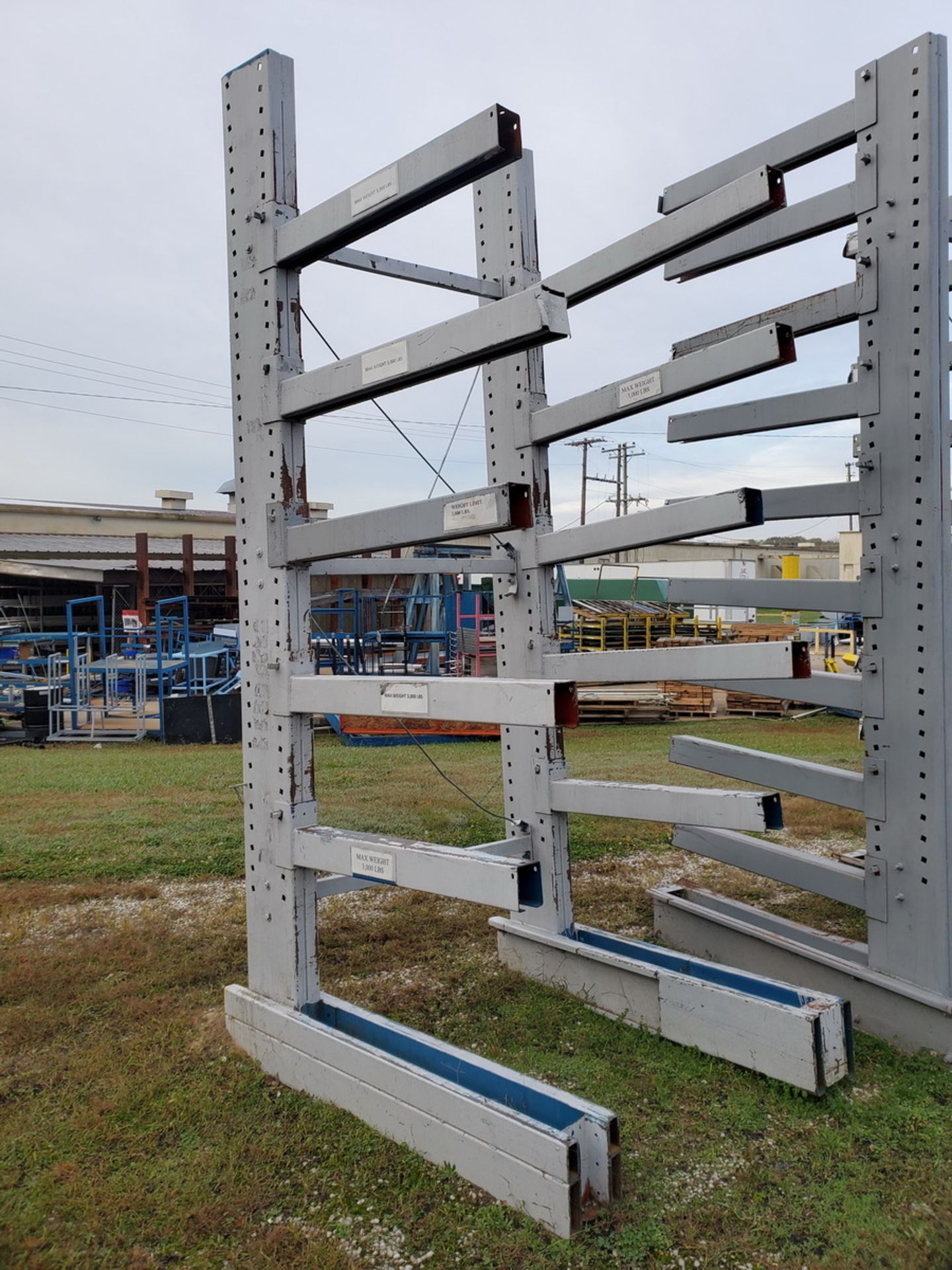 Cantilever Rack; (2) 12' High Uprights x 42" Arms, 3,000 Lb. Cap. - Image 2 of 3