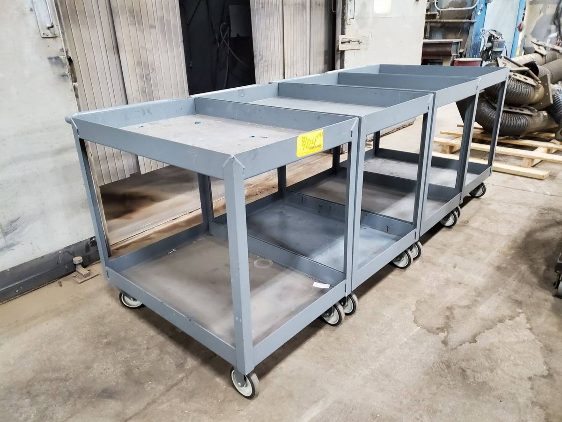 (4) Rolling Metal Carts