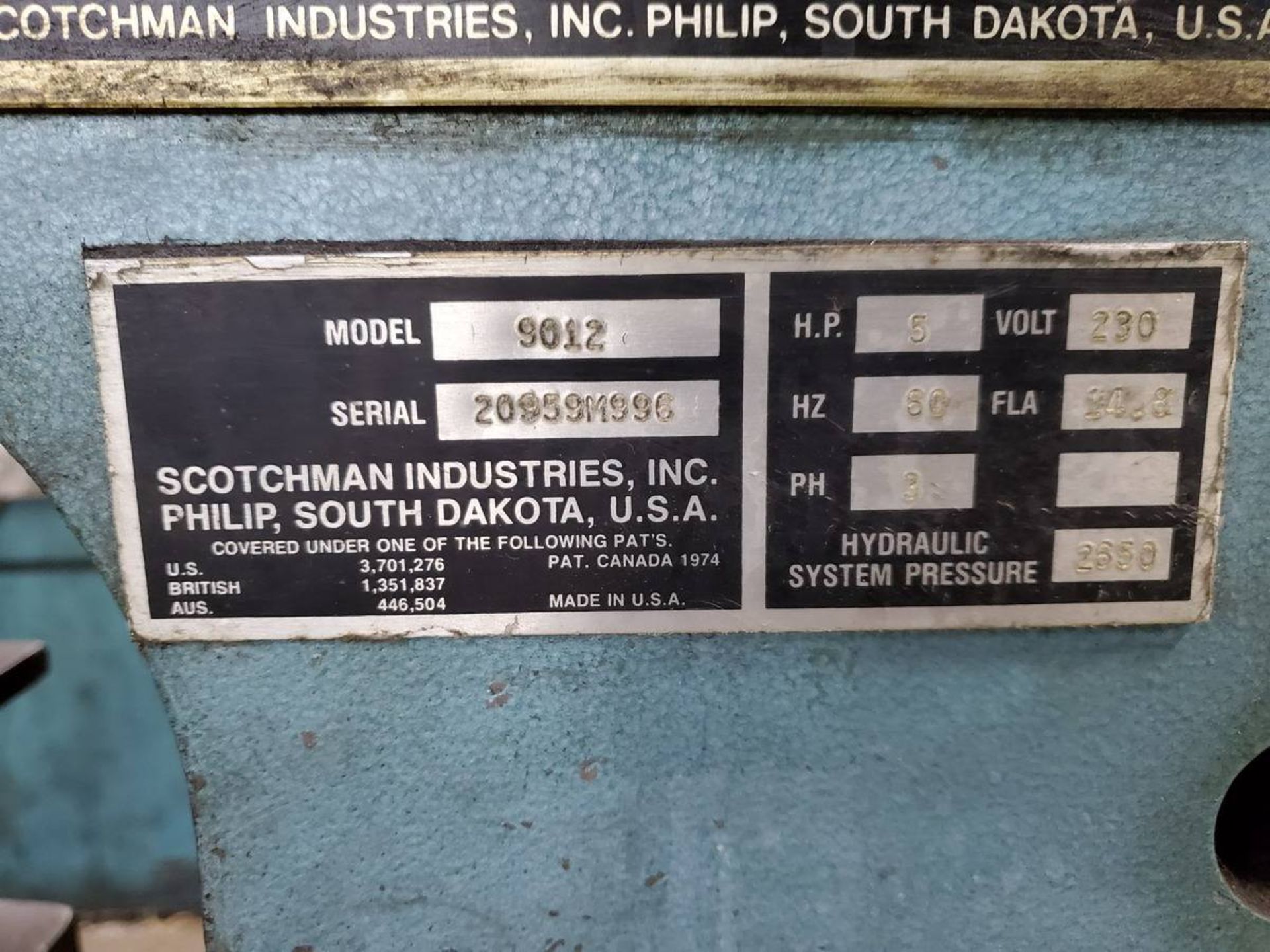 Scotchman 9012 Ironworker - Image 10 of 10