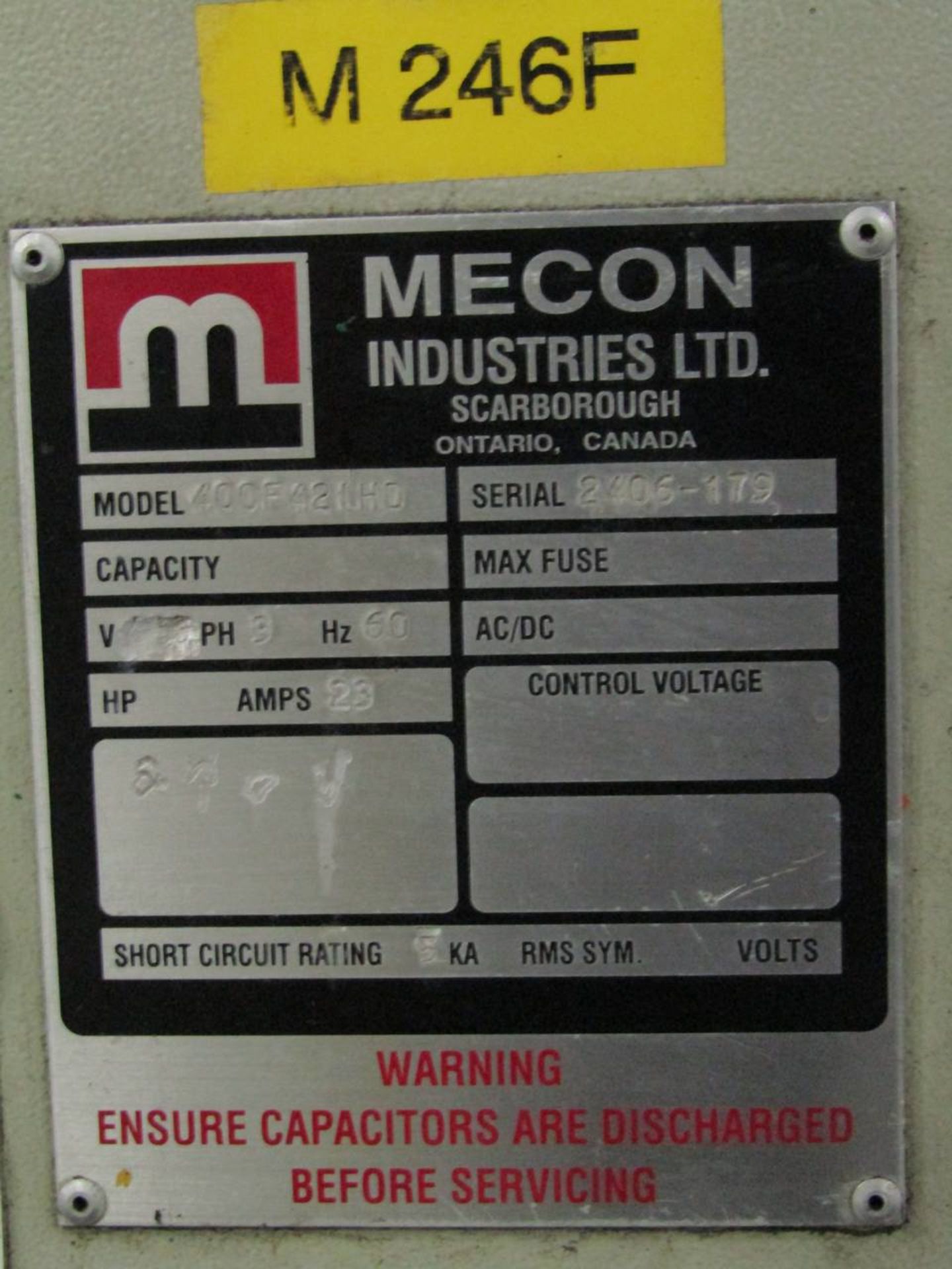 Mecon 400F421HD 42" Wide Servo Feed - Image 8 of 8