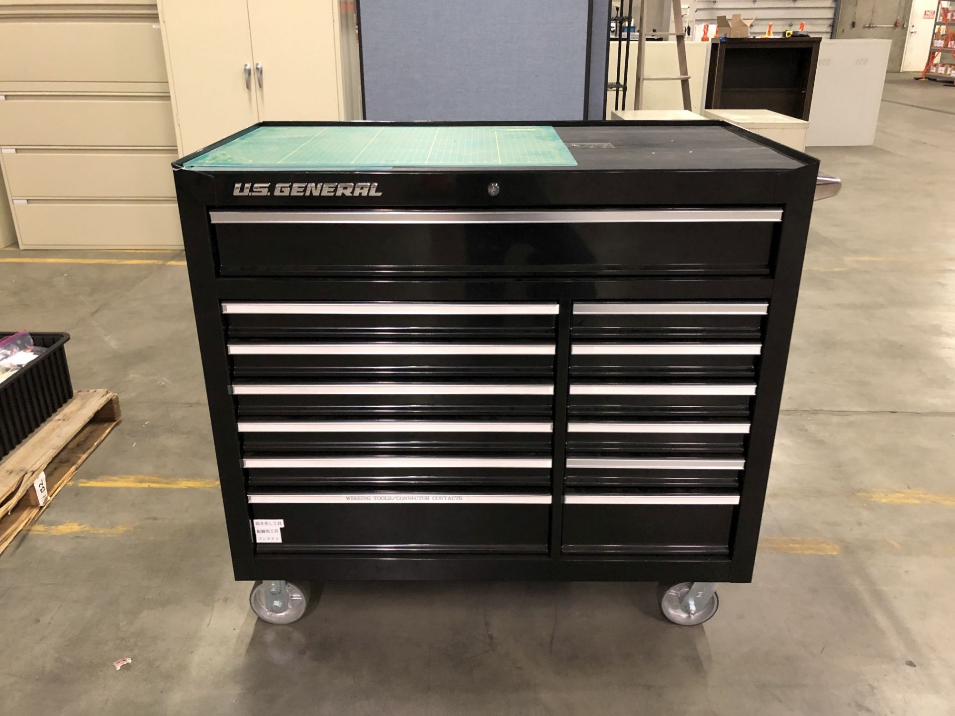 U.S. General 44" x 22" Double Bank Roller Cabinet w/ Contents