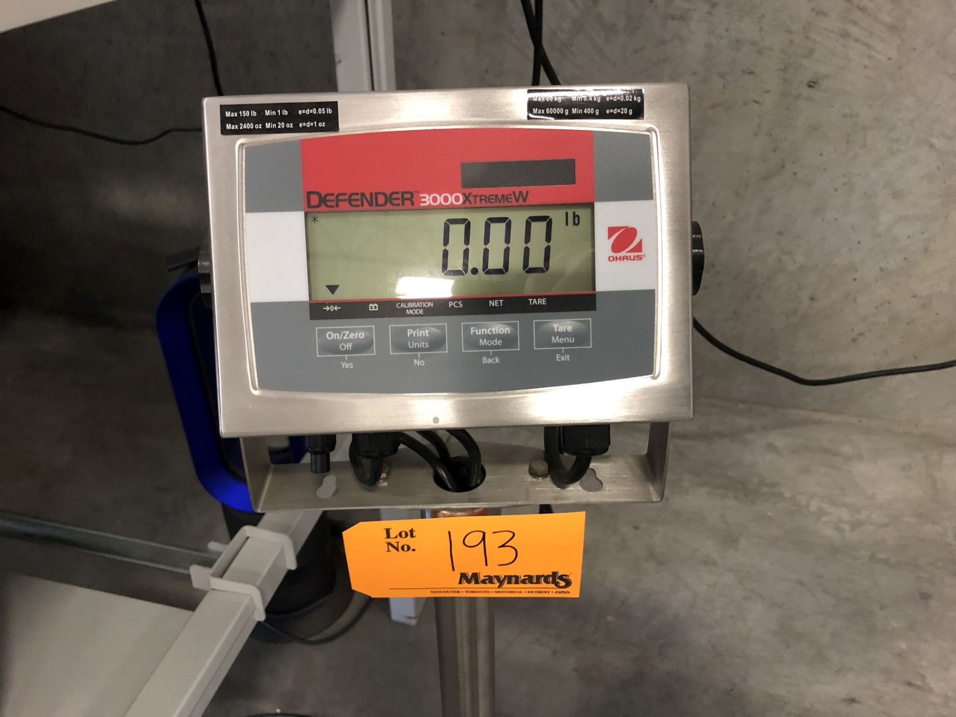 Ohaus Defender 3000 ExtremeW Digital Scale - Image 3 of 5