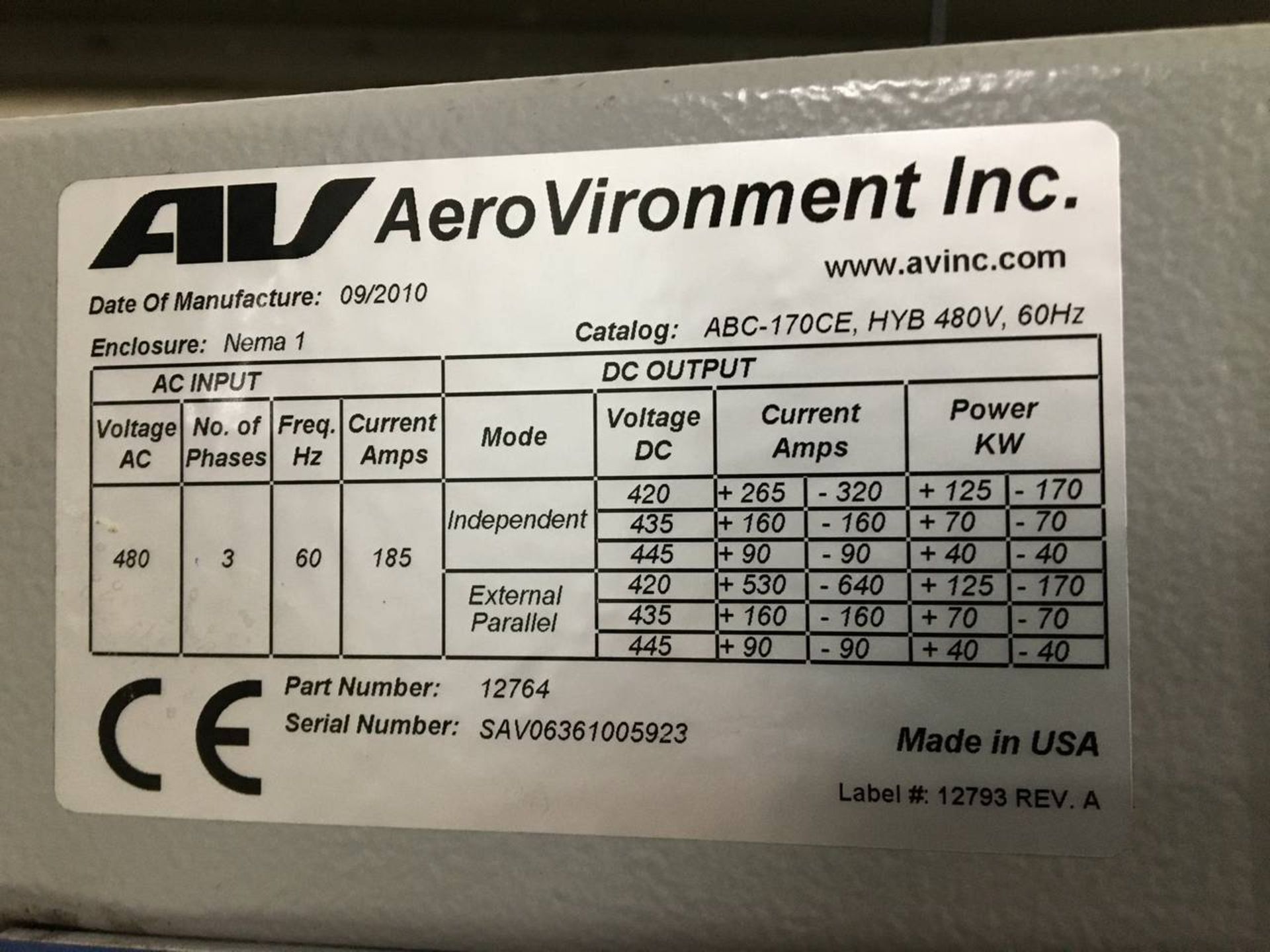 2010 AV Aerovironment Inc ABC-170CE Dual Channel Cycler - Image 11 of 11