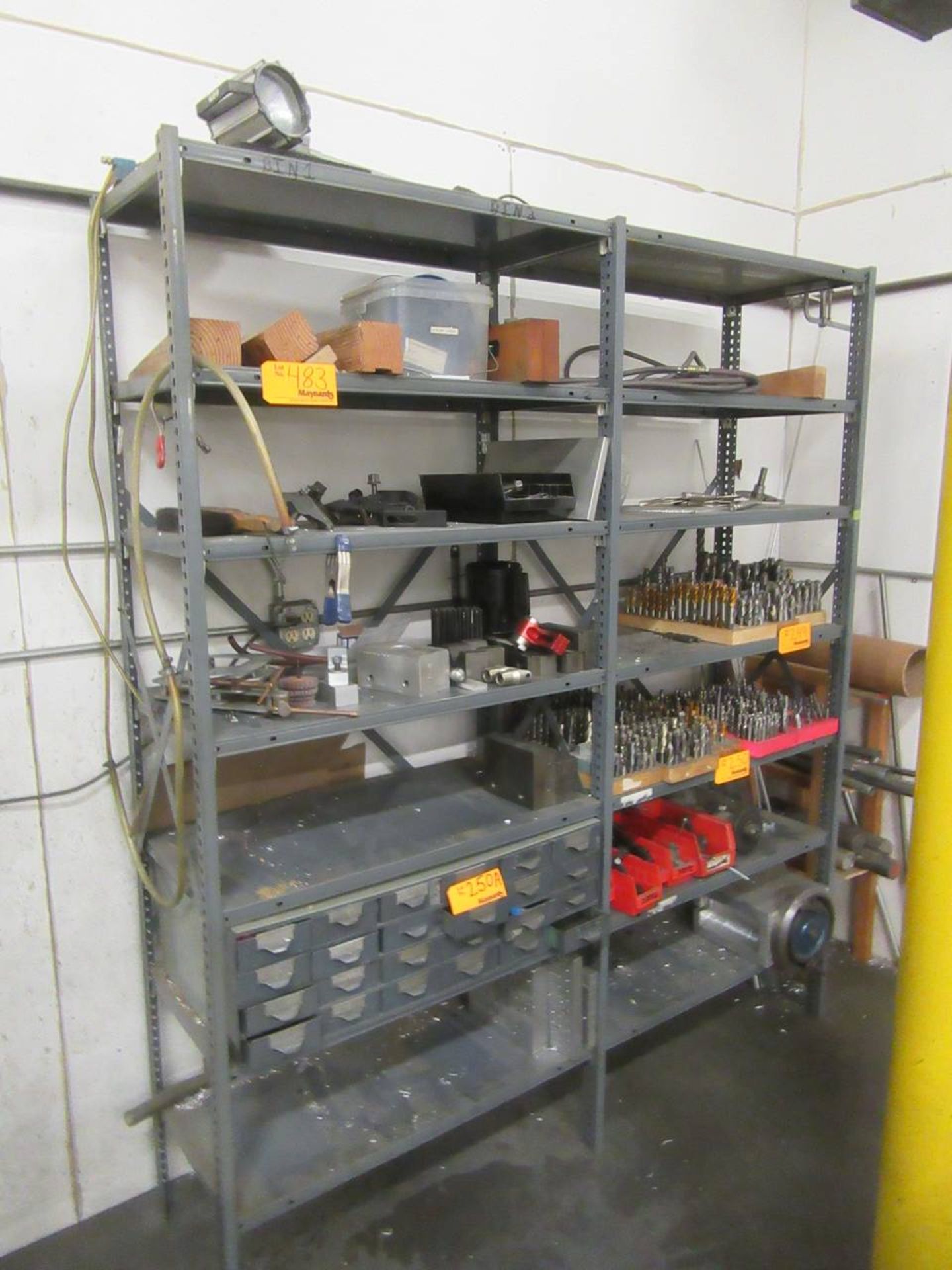 Shelving Unit with contents