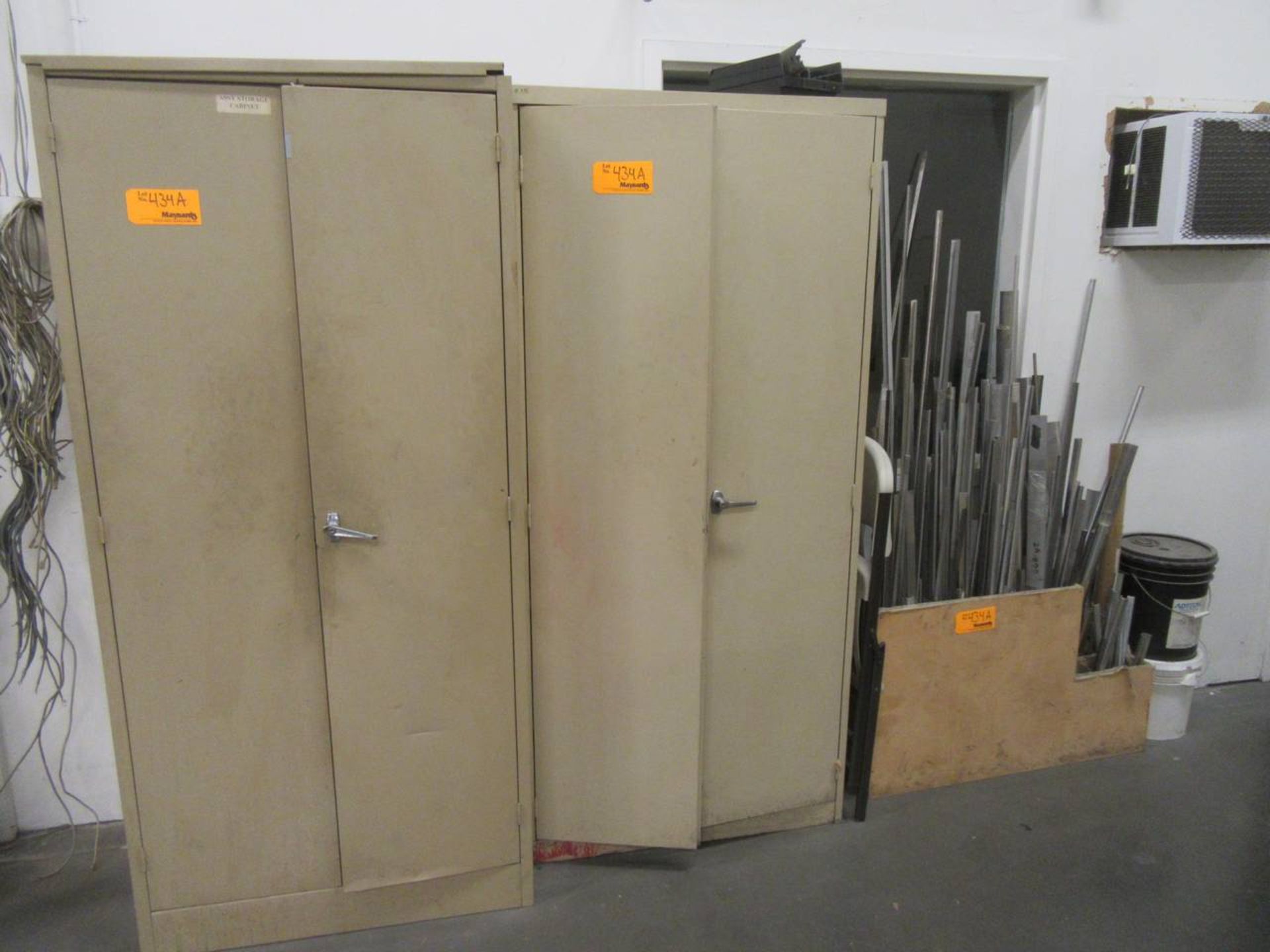 (2) Storage Cabinets with contents