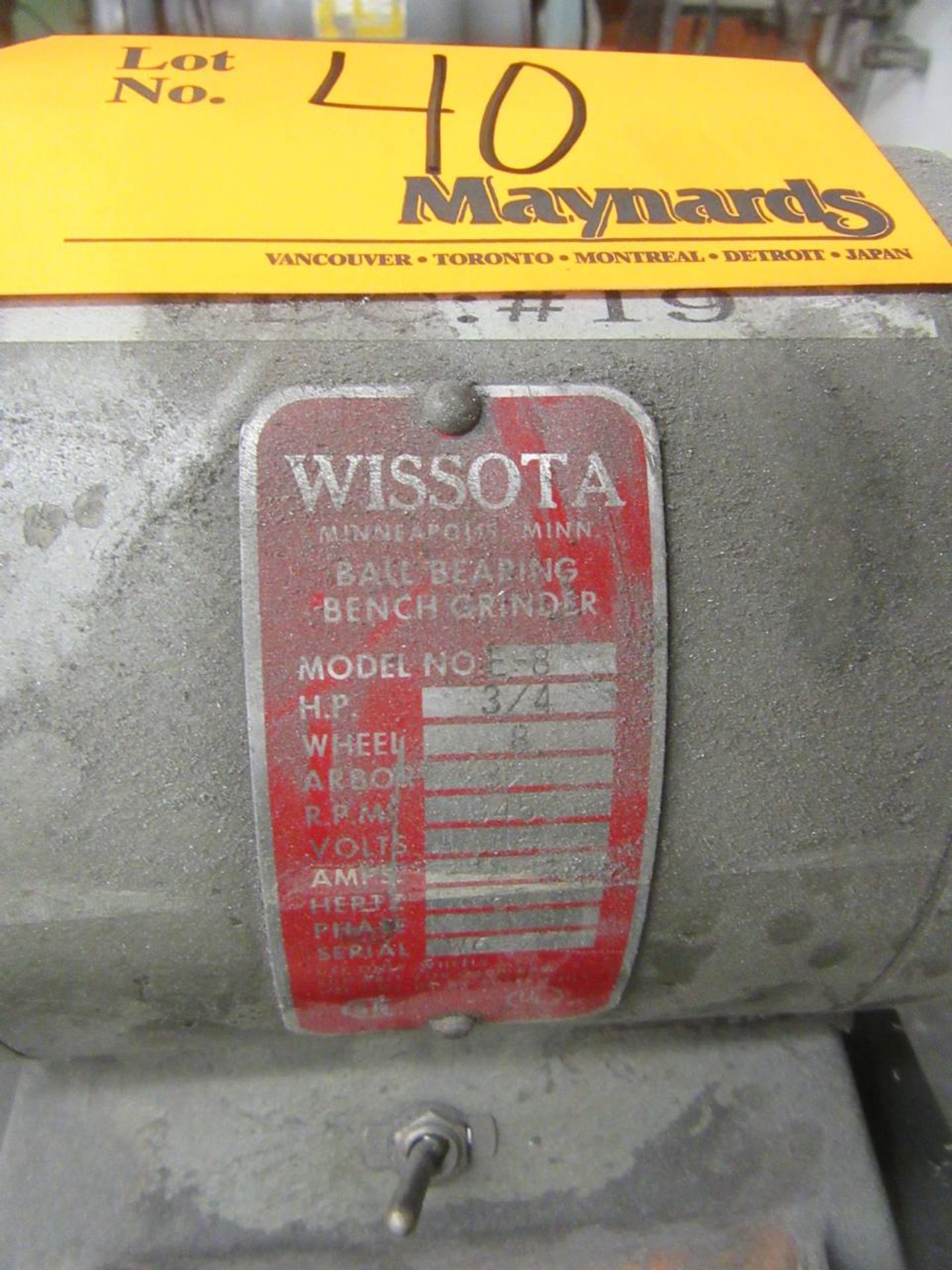 Wissota E-8 Pedestal Grinder - Image 2 of 2