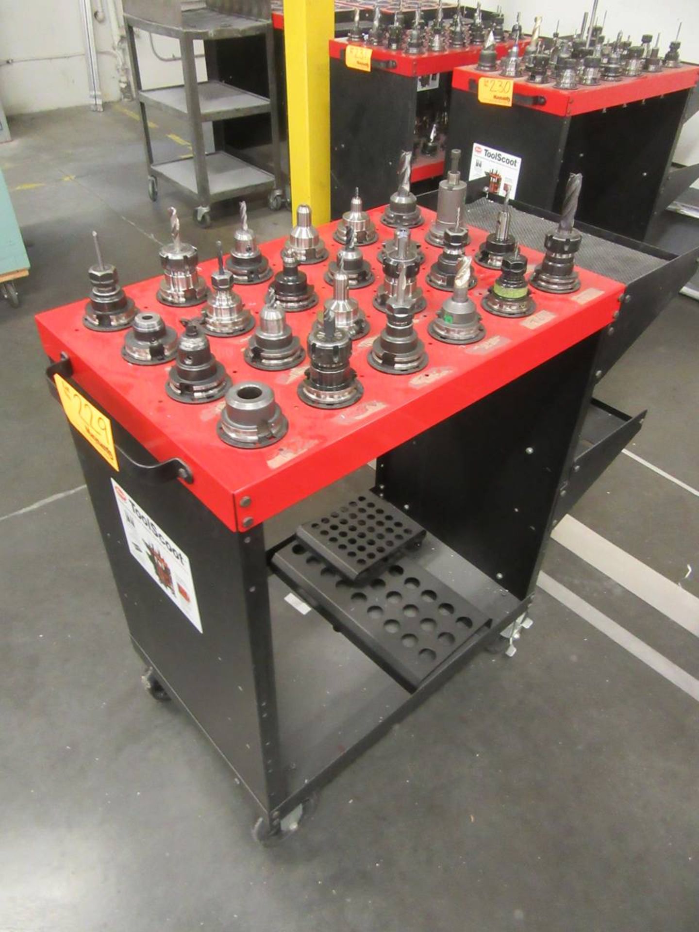 (24) CAT 40 Tool Holders with Cart
