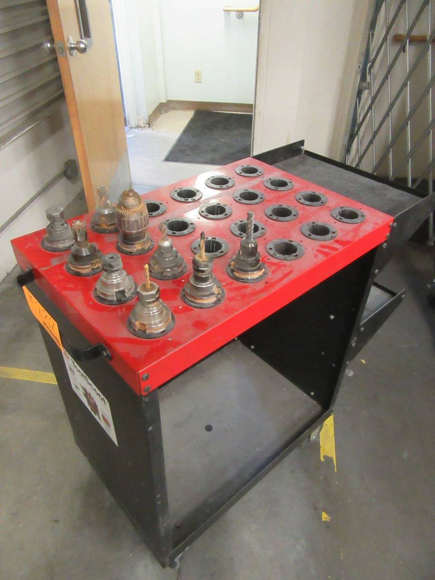 (9) CAT 40 Tool Holders with Cart