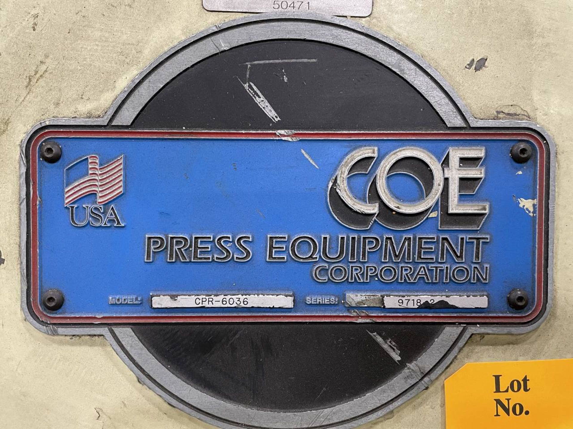 COE Press Equipment CPR-6036 6,000 Lb. x 36" Coil Reel [SUBJECT TO BULK BID] - Image 8 of 8