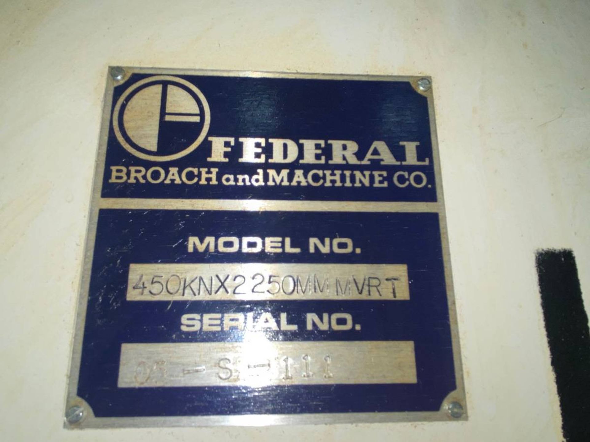Federal Broach 450KNx2250mm M.V.R.T Vertical Broach Machine - Image 10 of 10
