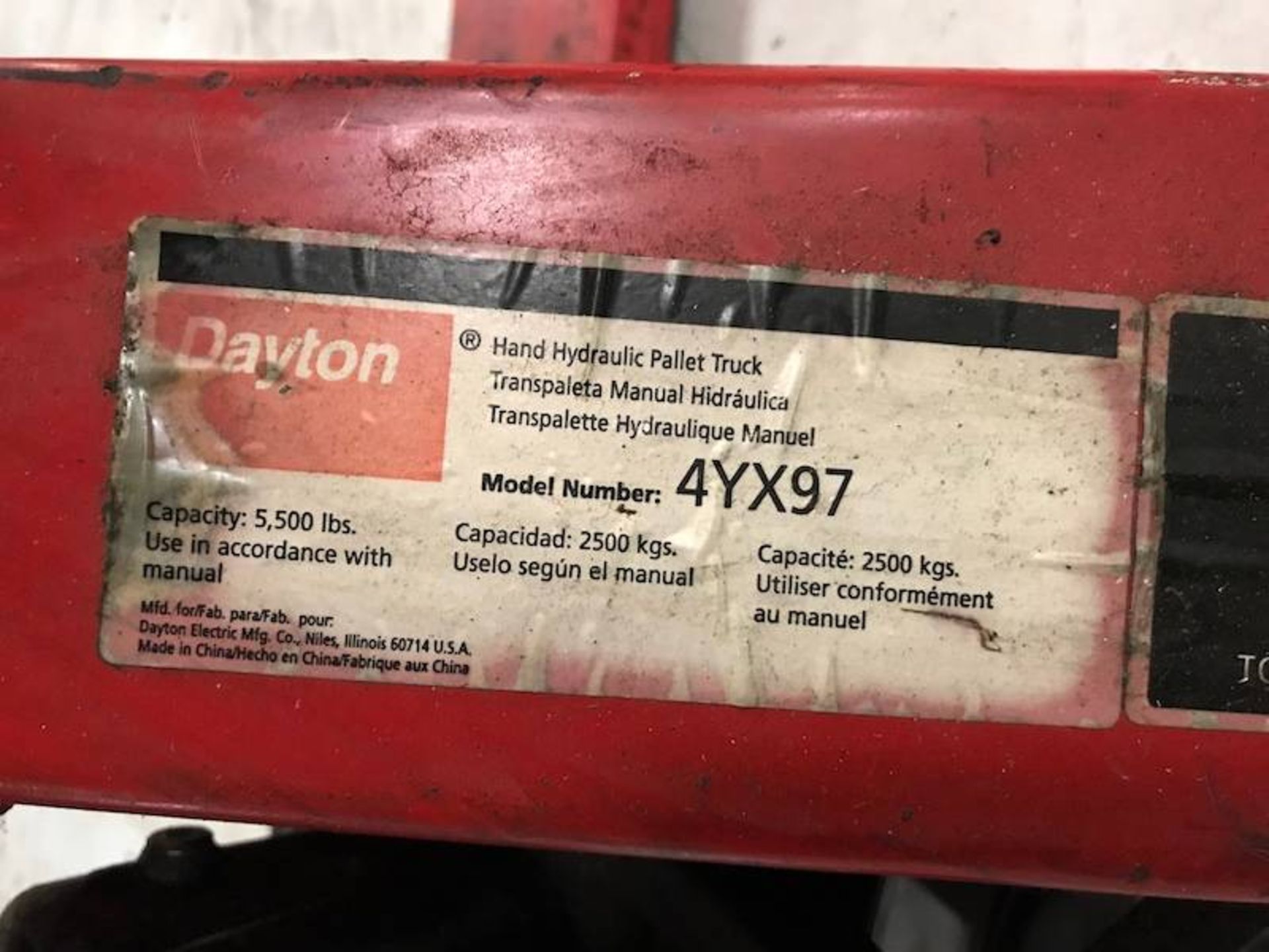 Dayton 4YX97 Pallet Truck - Image 2 of 2