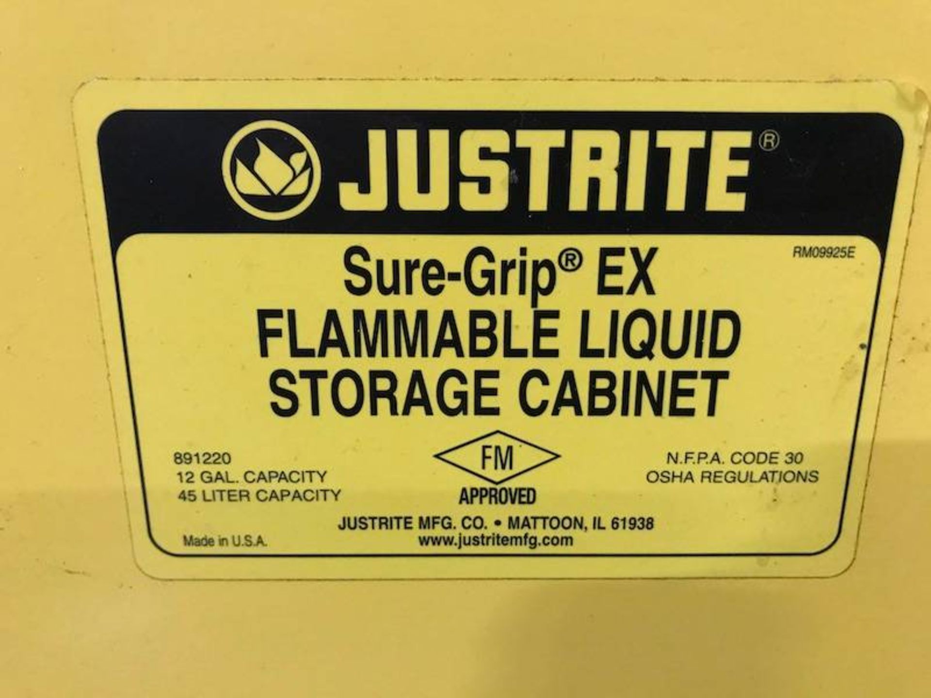 Justrite 891220 Flammable Cabinet - Image 2 of 2