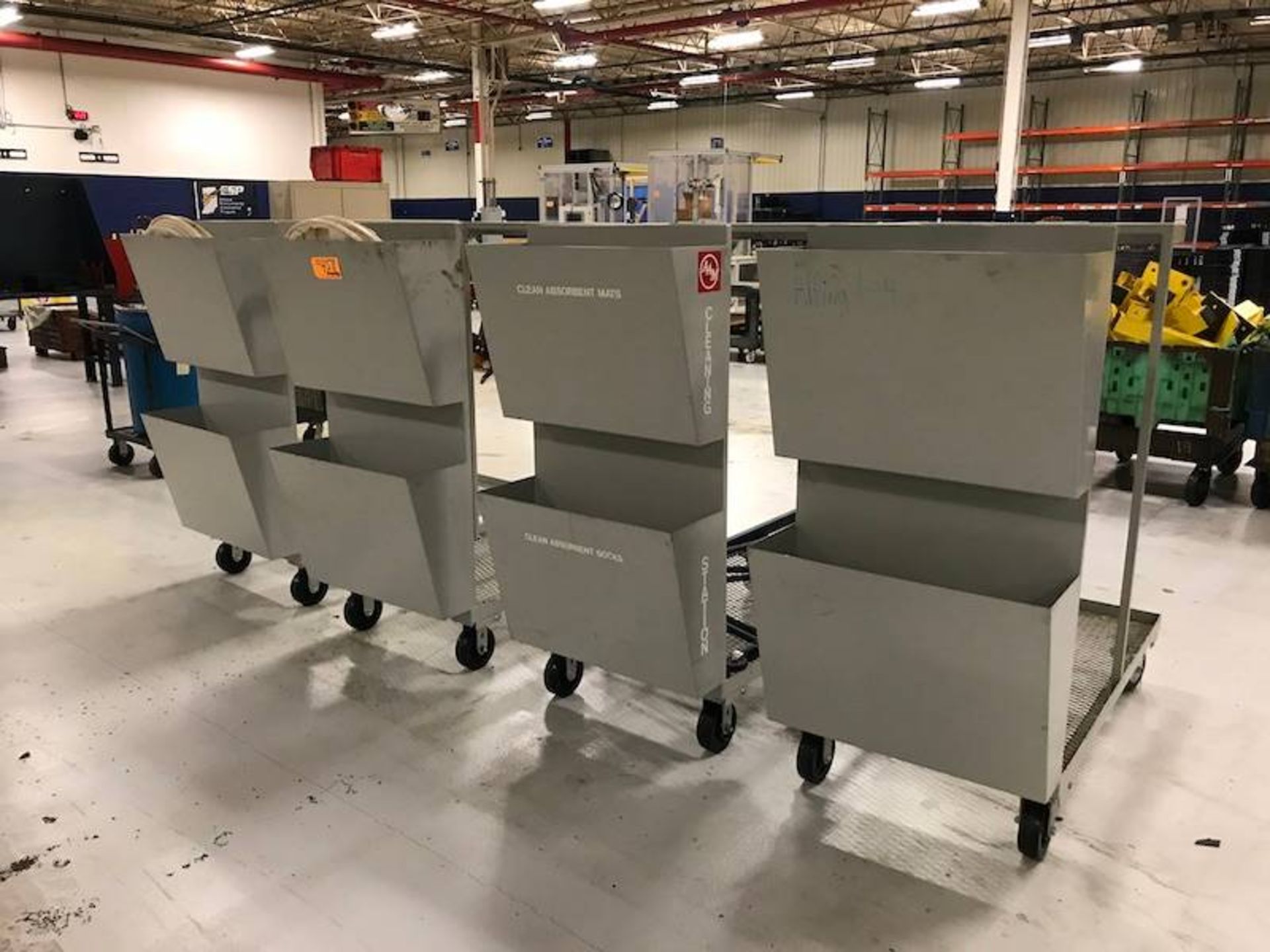 Lot of (9) Cleaning Station Carts