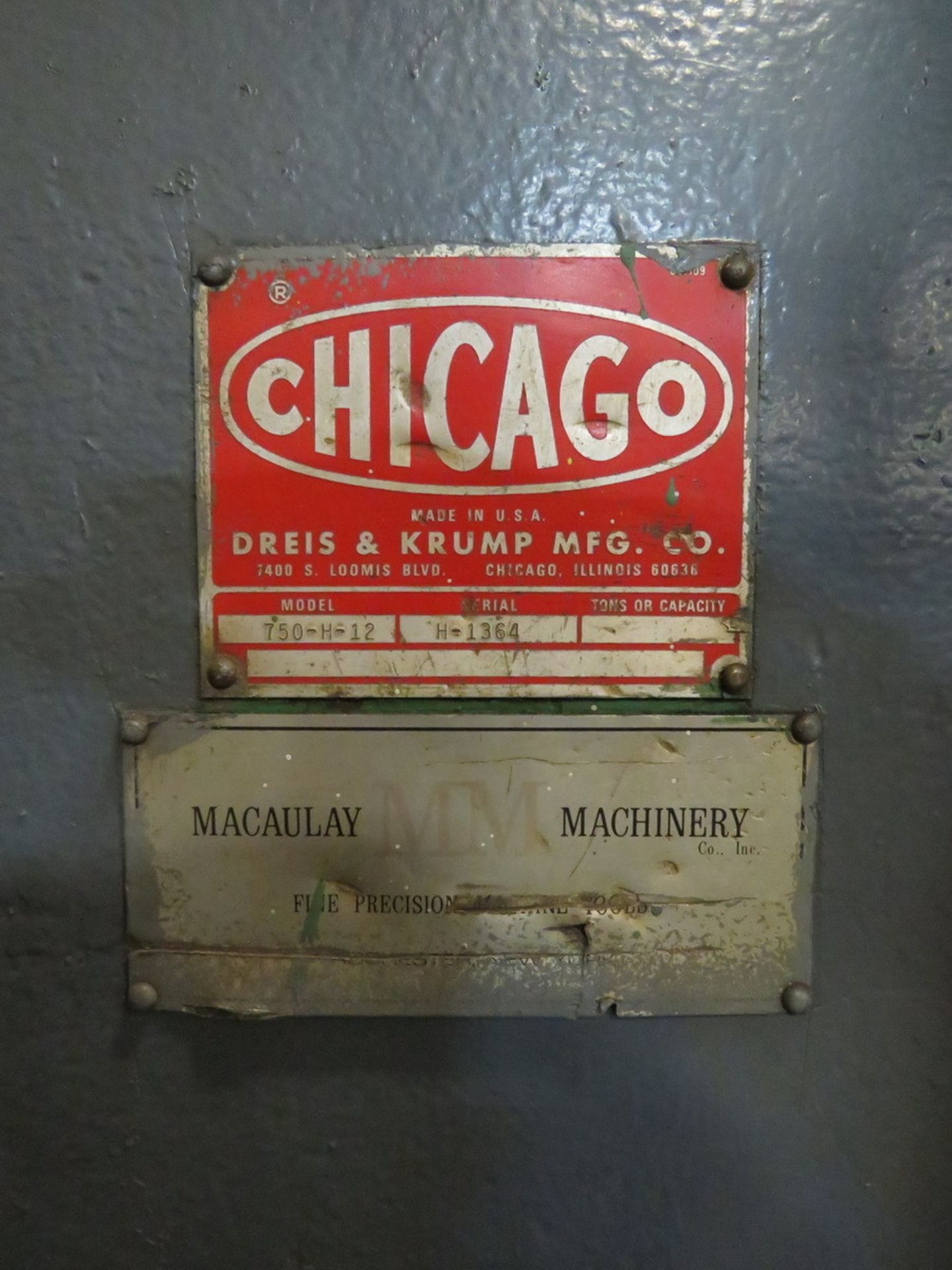 Chicago Dreis & Krump 750-H-12750 750 Ton Hydraulic Press Brake - Image 20 of 20