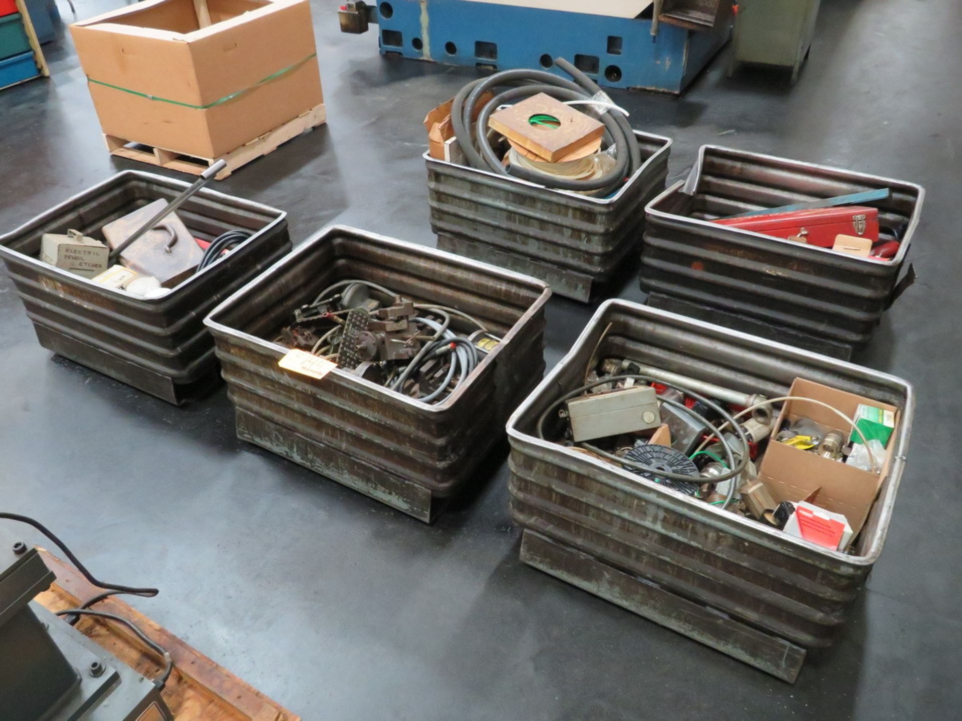 (5) Bins of Assorted Spare Parts