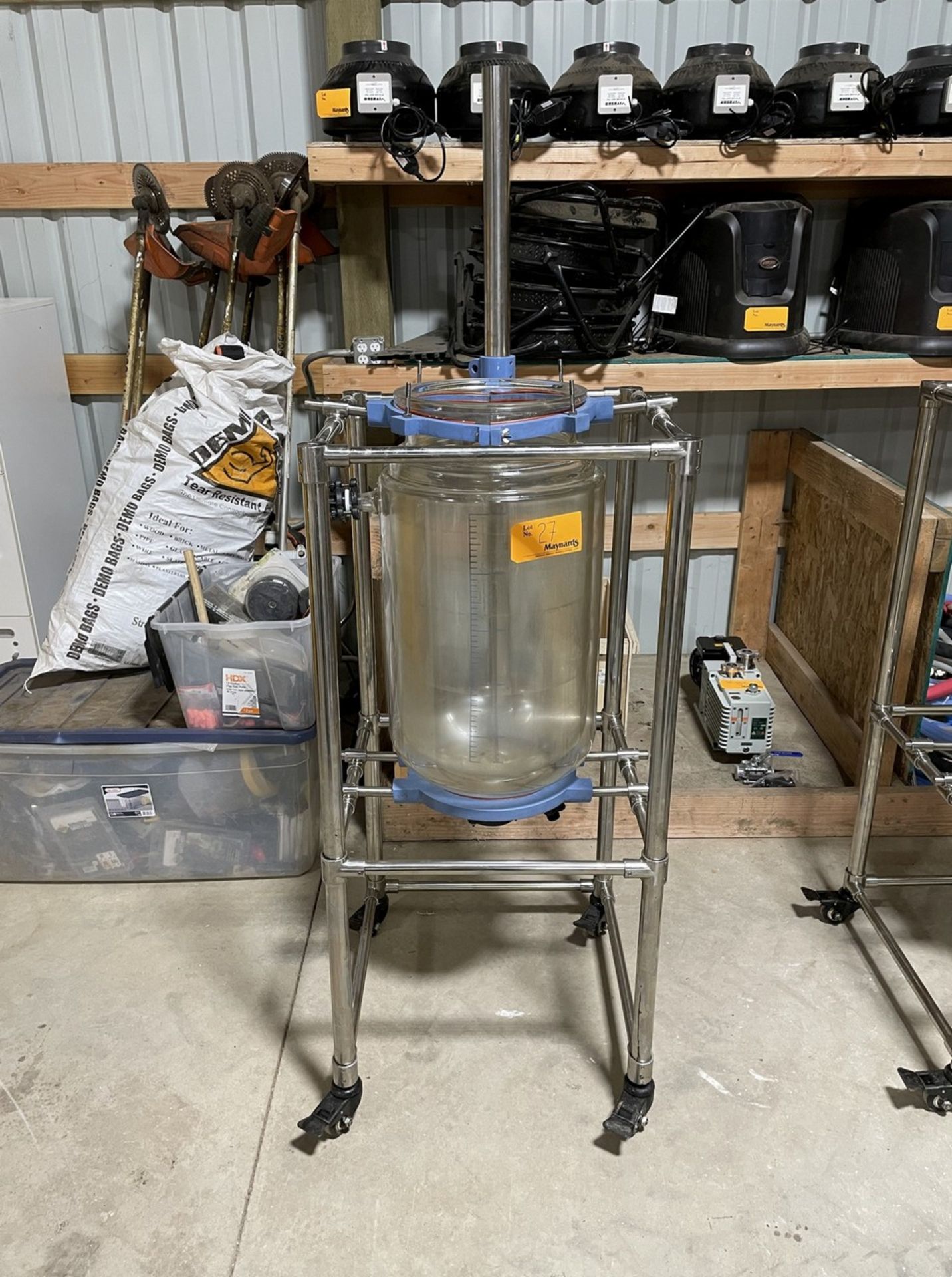 50L Glass Reactor w/ Stainless Steel Basket