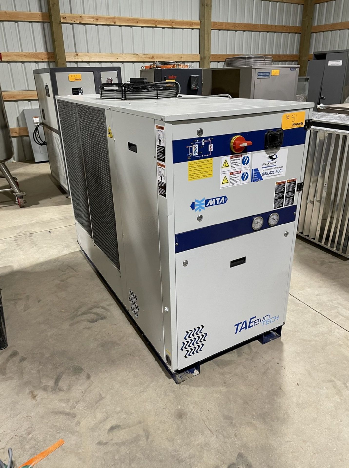 2018 MTA TAEevo TECH 081 Industrial Process Water Chiller - Image 3 of 10