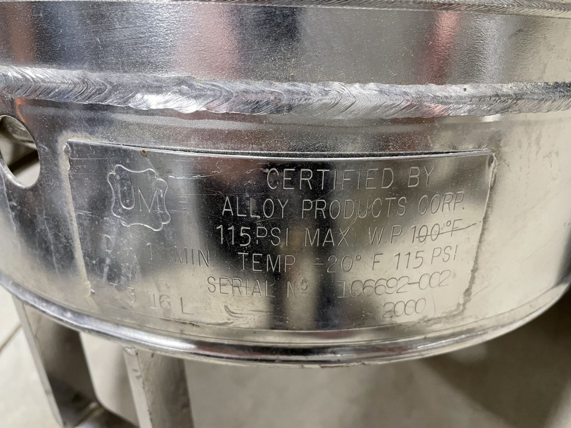 Alloy Products Pressure Tank - Image 3 of 3