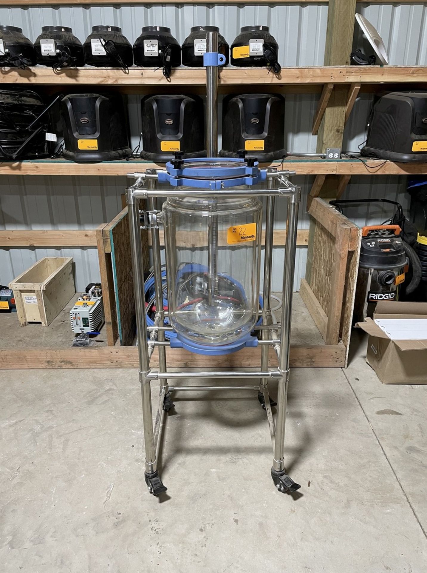 50L Glass Reactor w/ Stainless Steel Basket