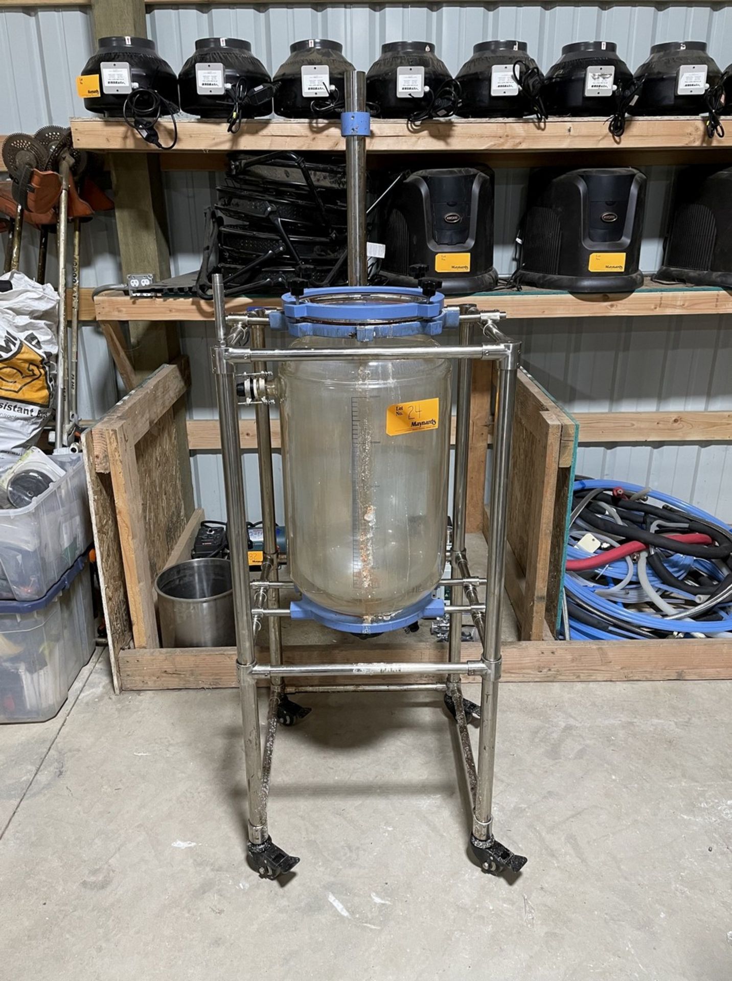 50L Glass Reactor w/ Stainless Steel Basket