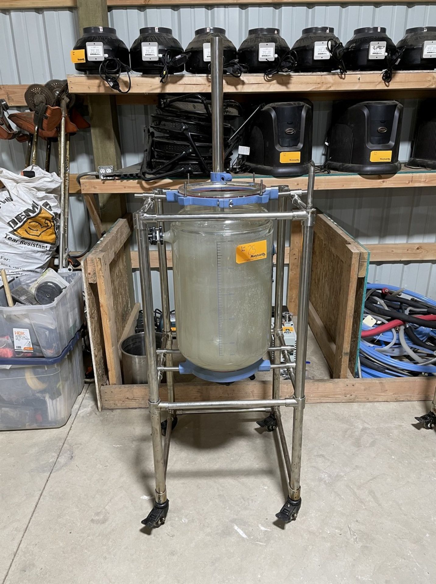 50L Glass Reactor w/ Stainless Steel Basket