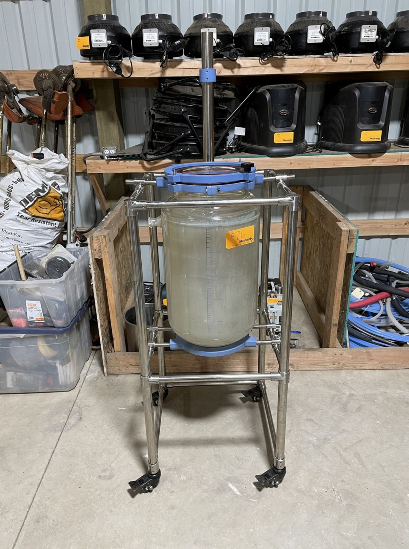 50L Glass Reactor w/ Stainless Steel Basket