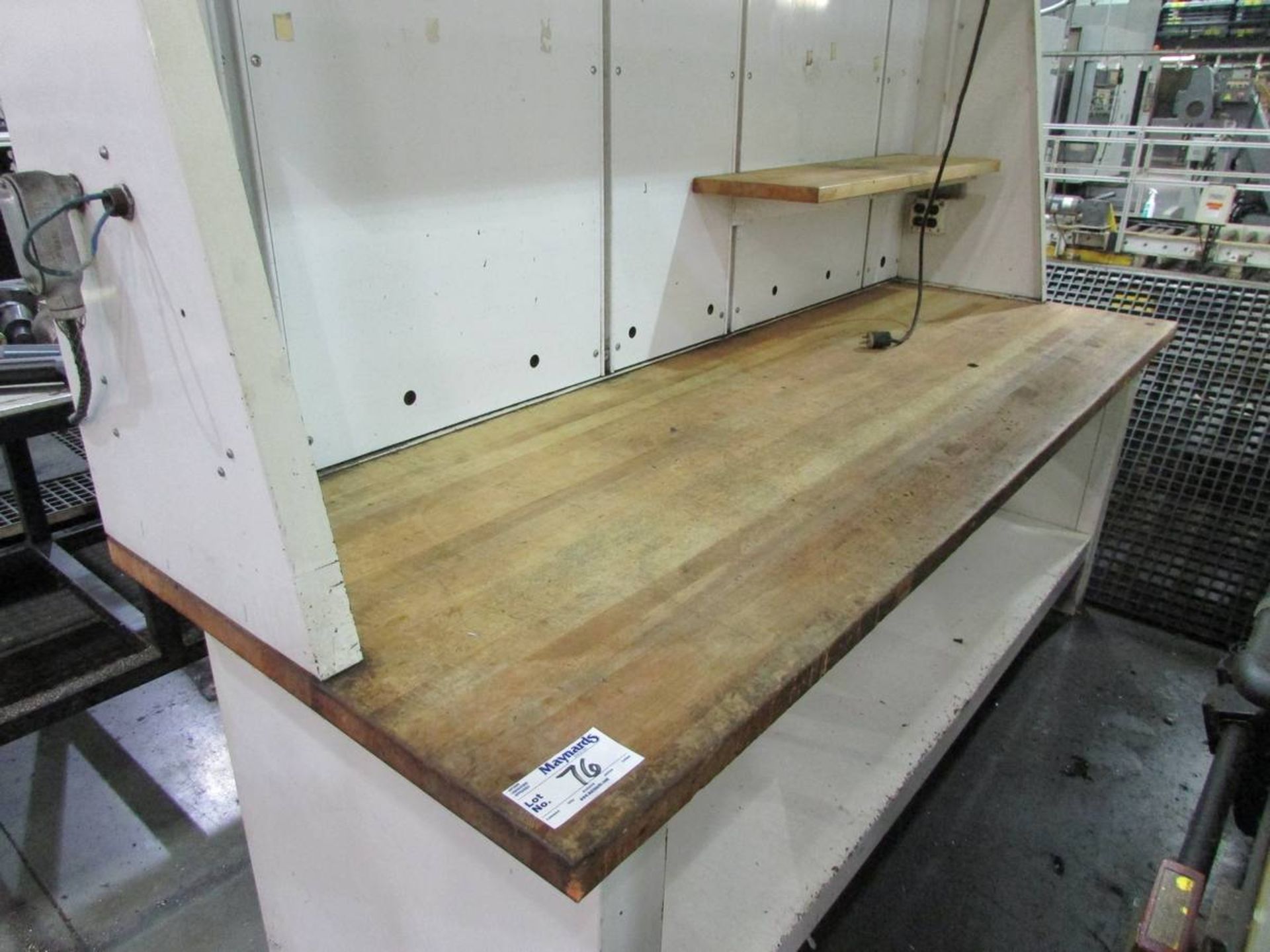 96"x34" Butcher Block Wood Top Inspection Work Bench - Image 2 of 4