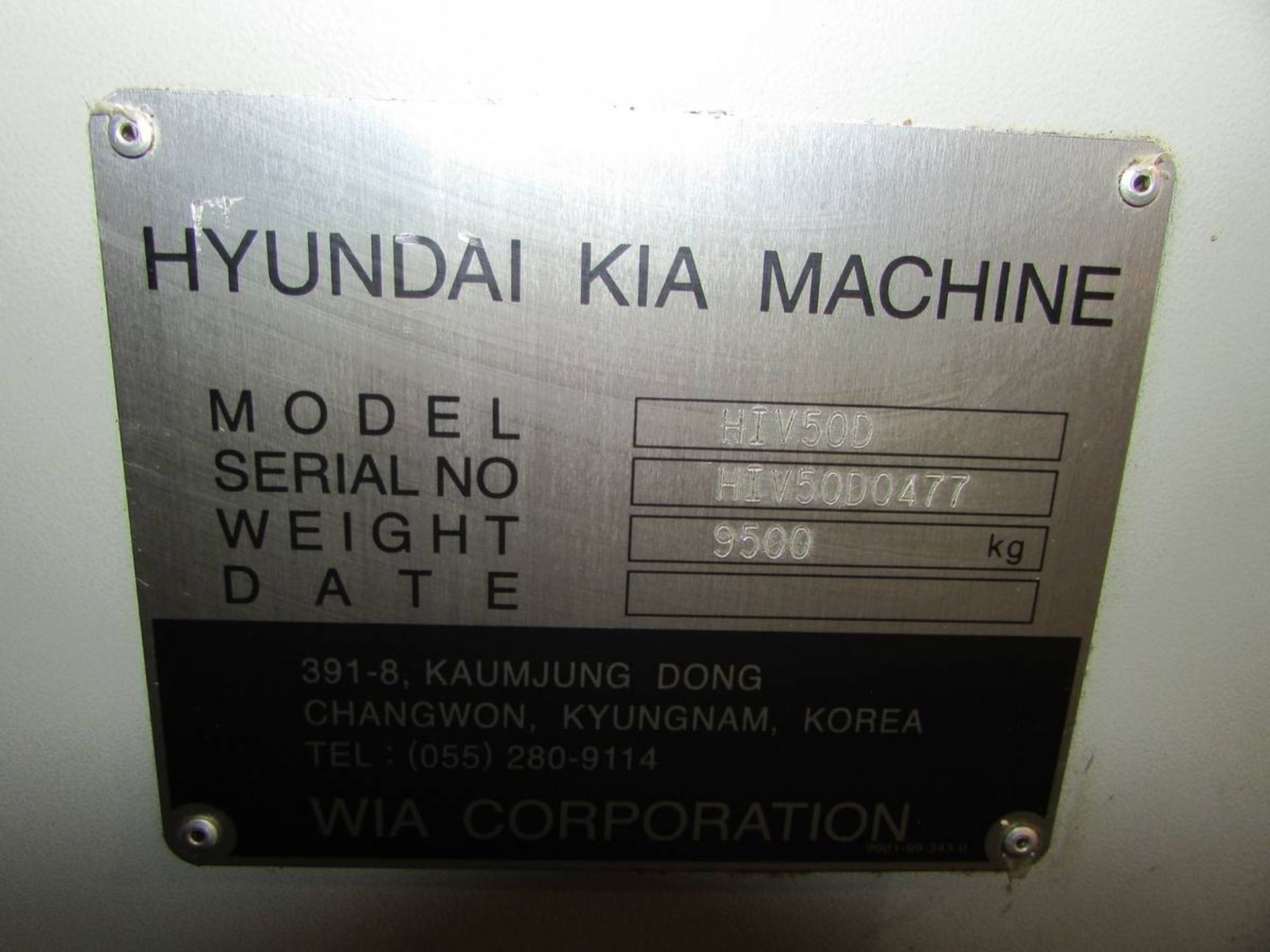 2007 Hyundia Kia Machine HIV50D Vertical 3-Axis CNC Machining Center - Image 28 of 28