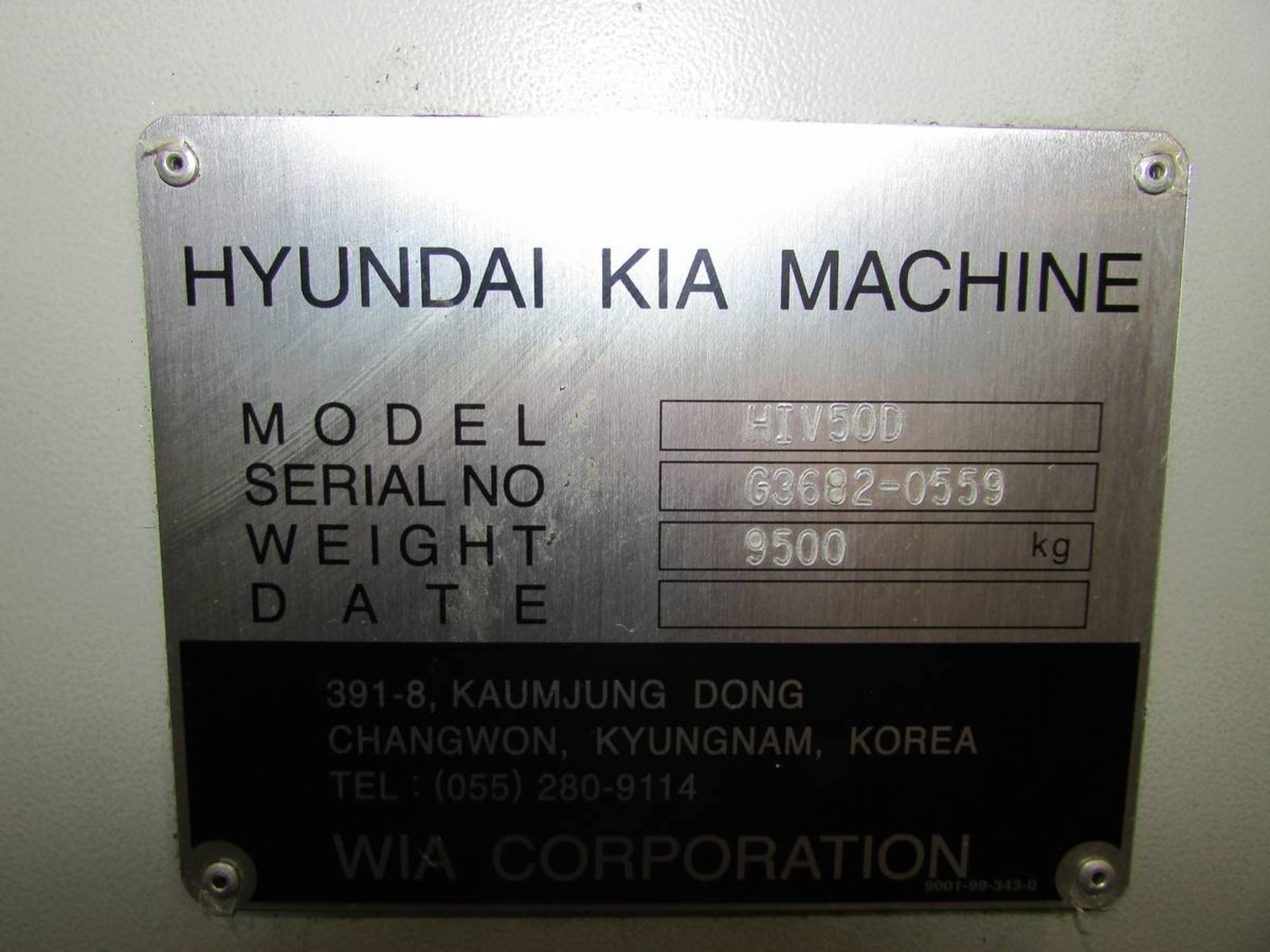 2009 Hyundia Kia Machine HIV50D Vertical 3-Axis CNC Machining Center - Image 28 of 28
