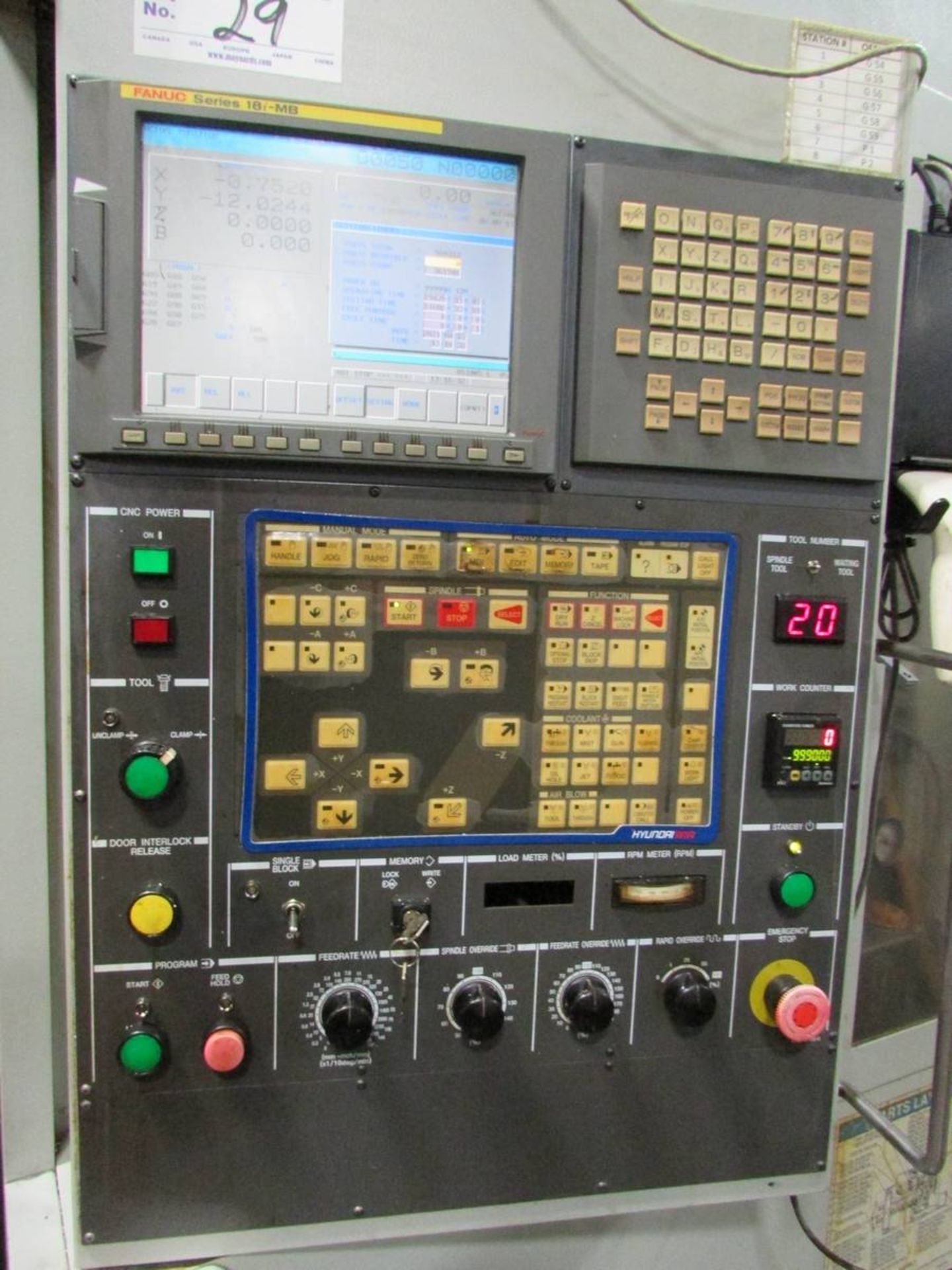 2007 Hyundia Kia Machine HS400 Horizontal 4-Axis CNC Machining Center - Image 7 of 34