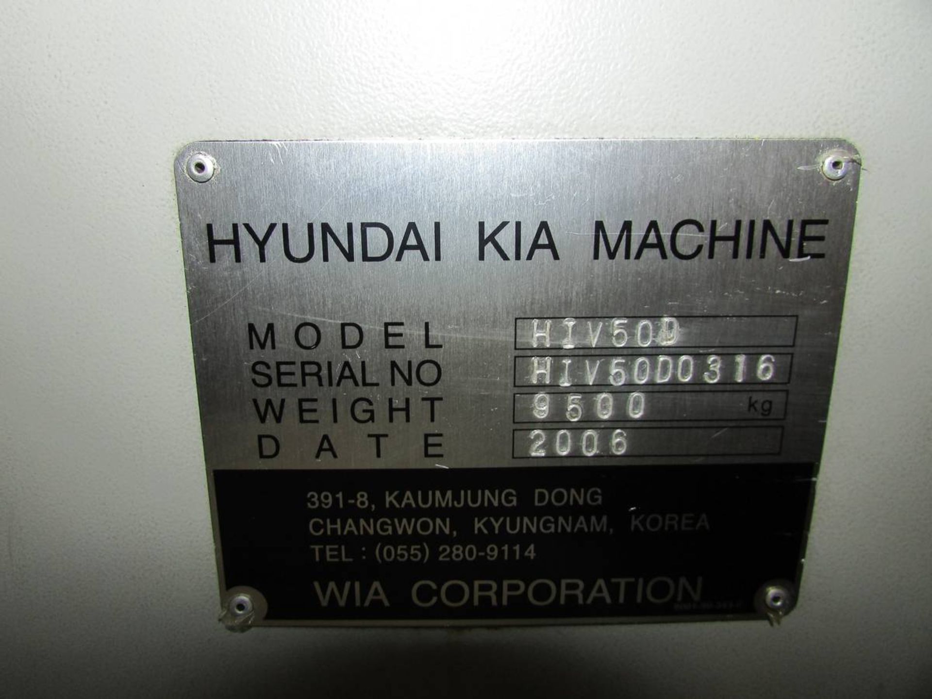 2006 Hyundia Kia Machine HIV50D Vertical 3-Axis CNC Machining Center - Image 29 of 29