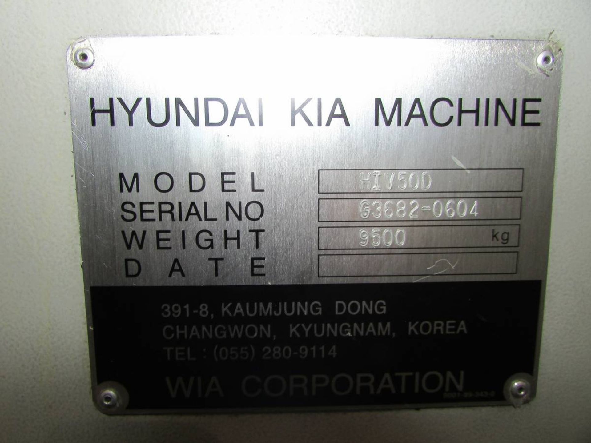 2009 Hyundia Kia Machine HIV50D Vertical 3-Axis CNC Machining Center - Image 28 of 28