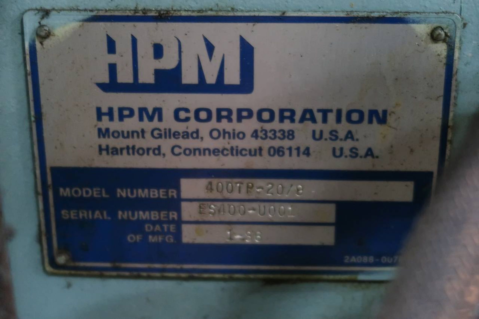 1986 HPM 400-TP-20 400-Ton Thermo Plastic Injection Molding Press - Image 19 of 39