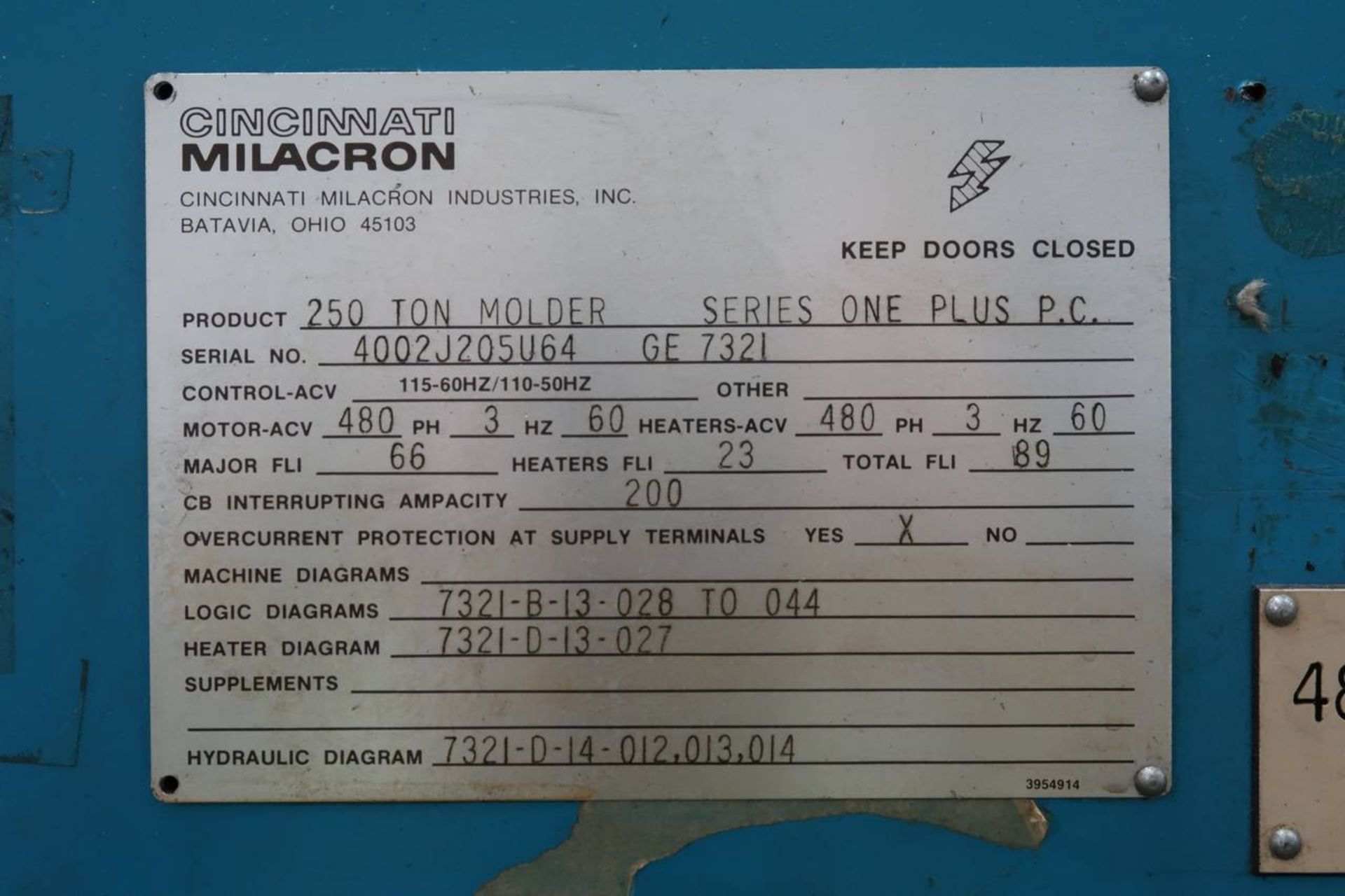 Cincinnati-Milacron 250T 250-Ton Thermo Plastic Injection Molding Press - Image 26 of 46