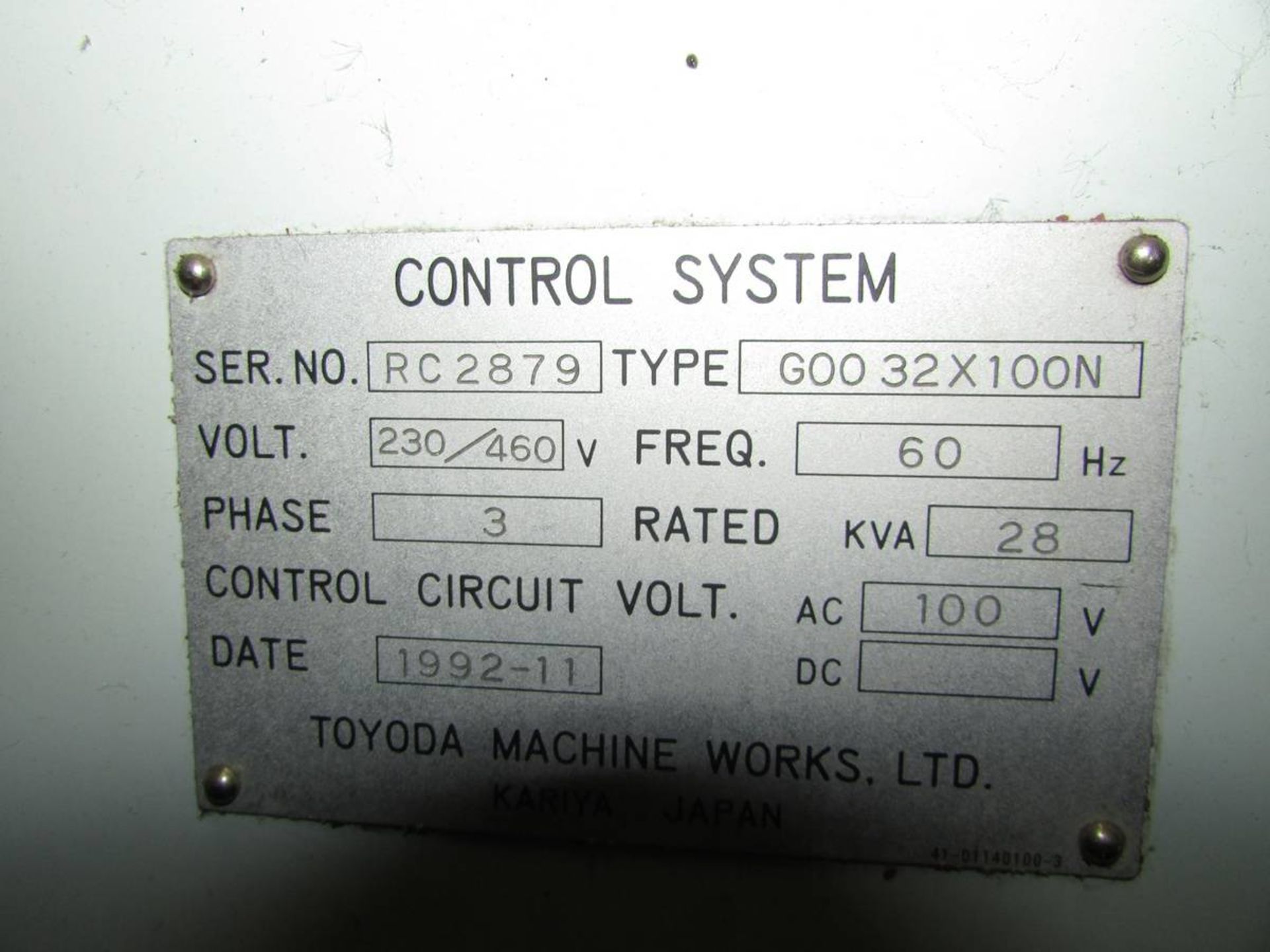 1992 Toyoda Type G00 32x100N CNC OD Cylindrical Grinder - Image 18 of 22