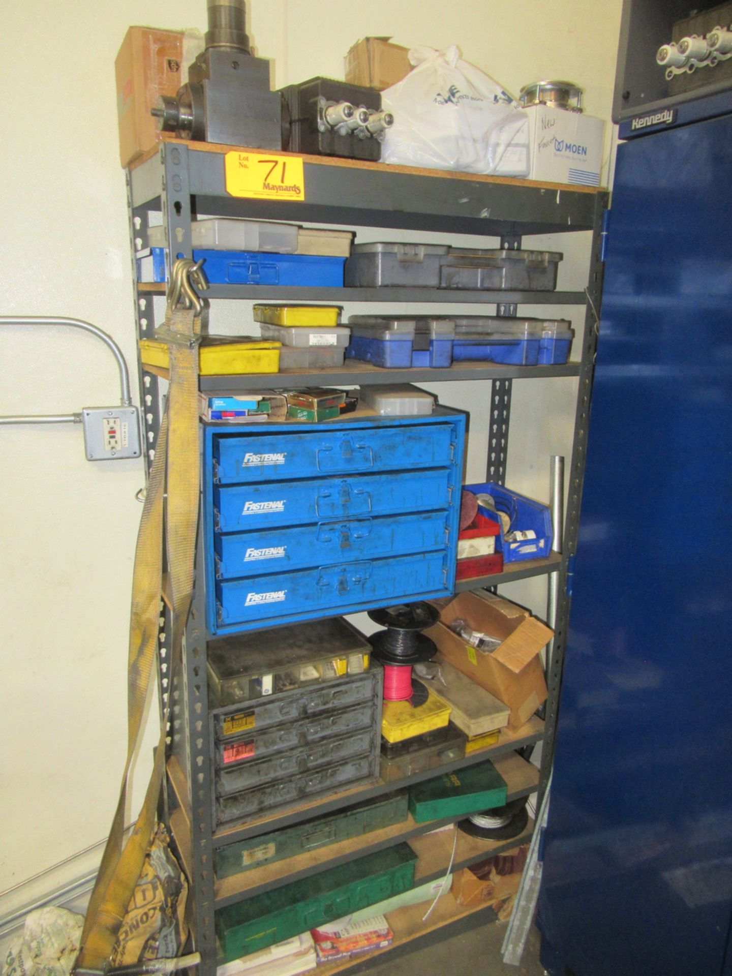 Storage Shelf with contents