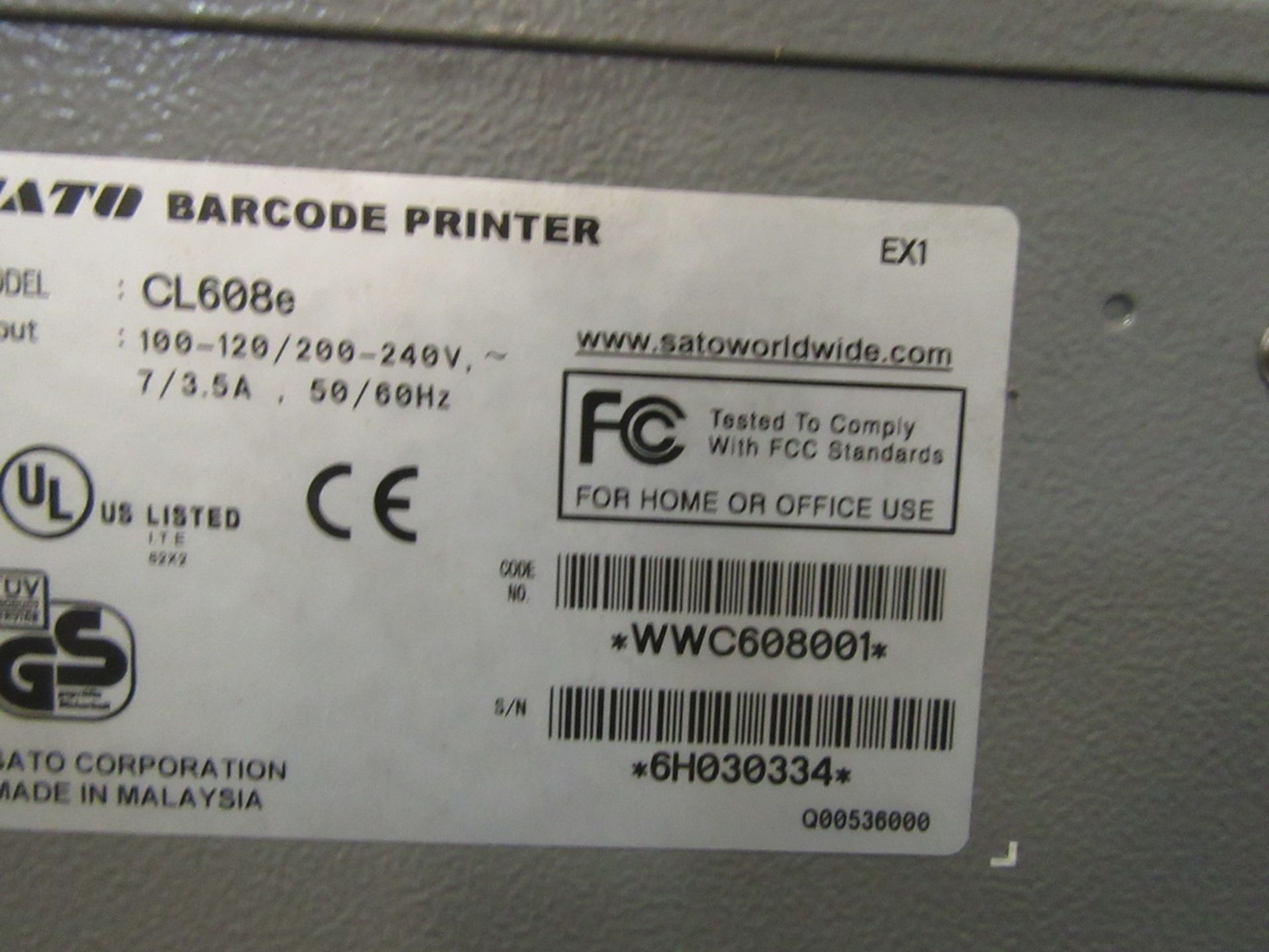Nato CL608e Bar Code Printer - Image 2 of 2