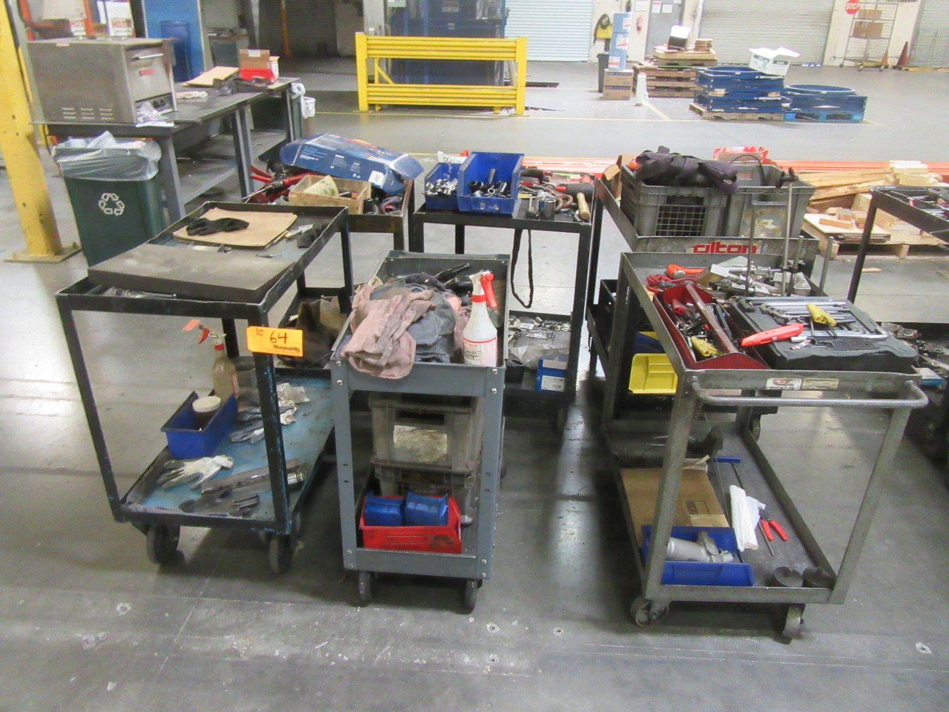 (6) Shop Carts with contents