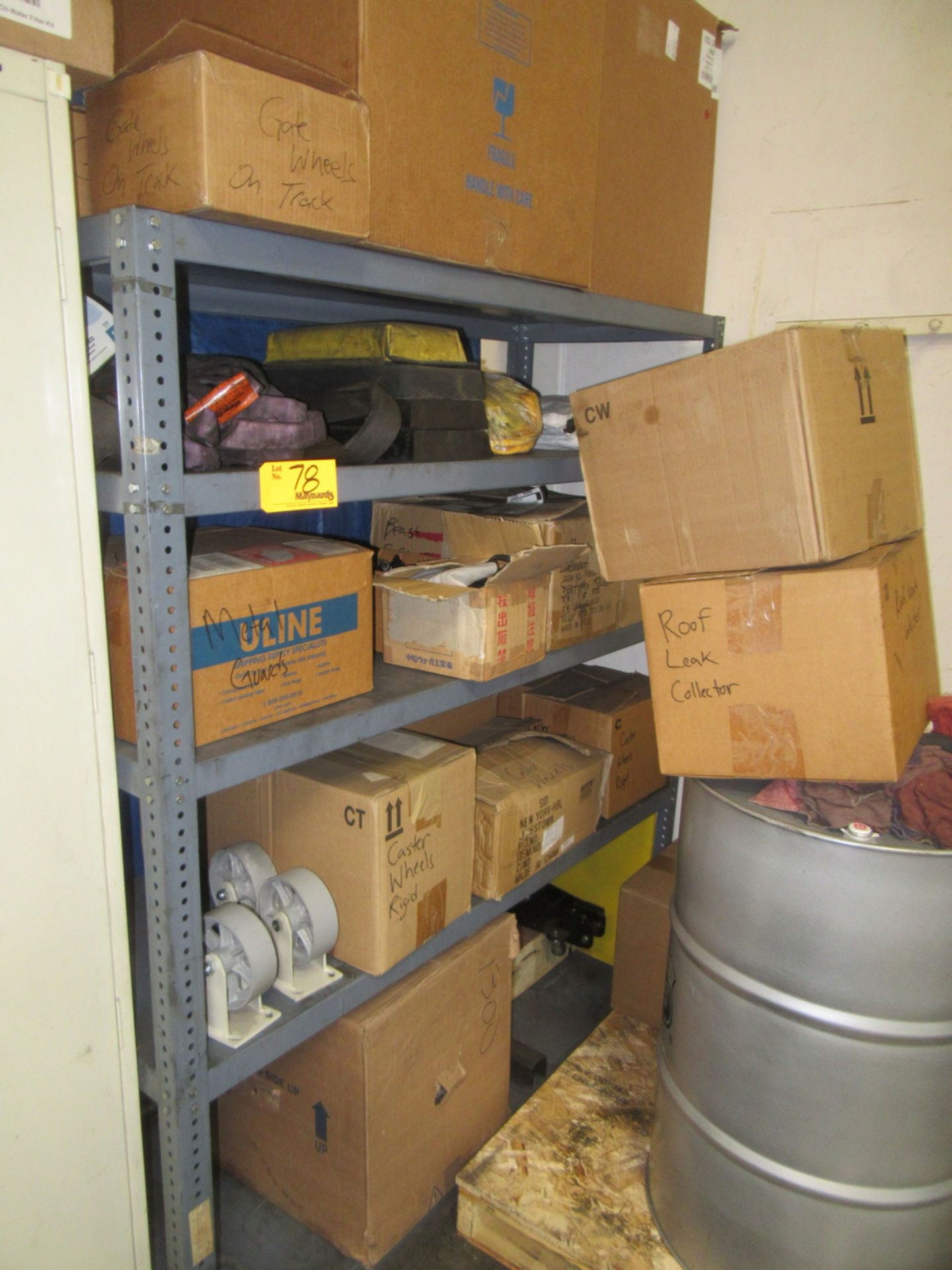 Storage Shelf with contents