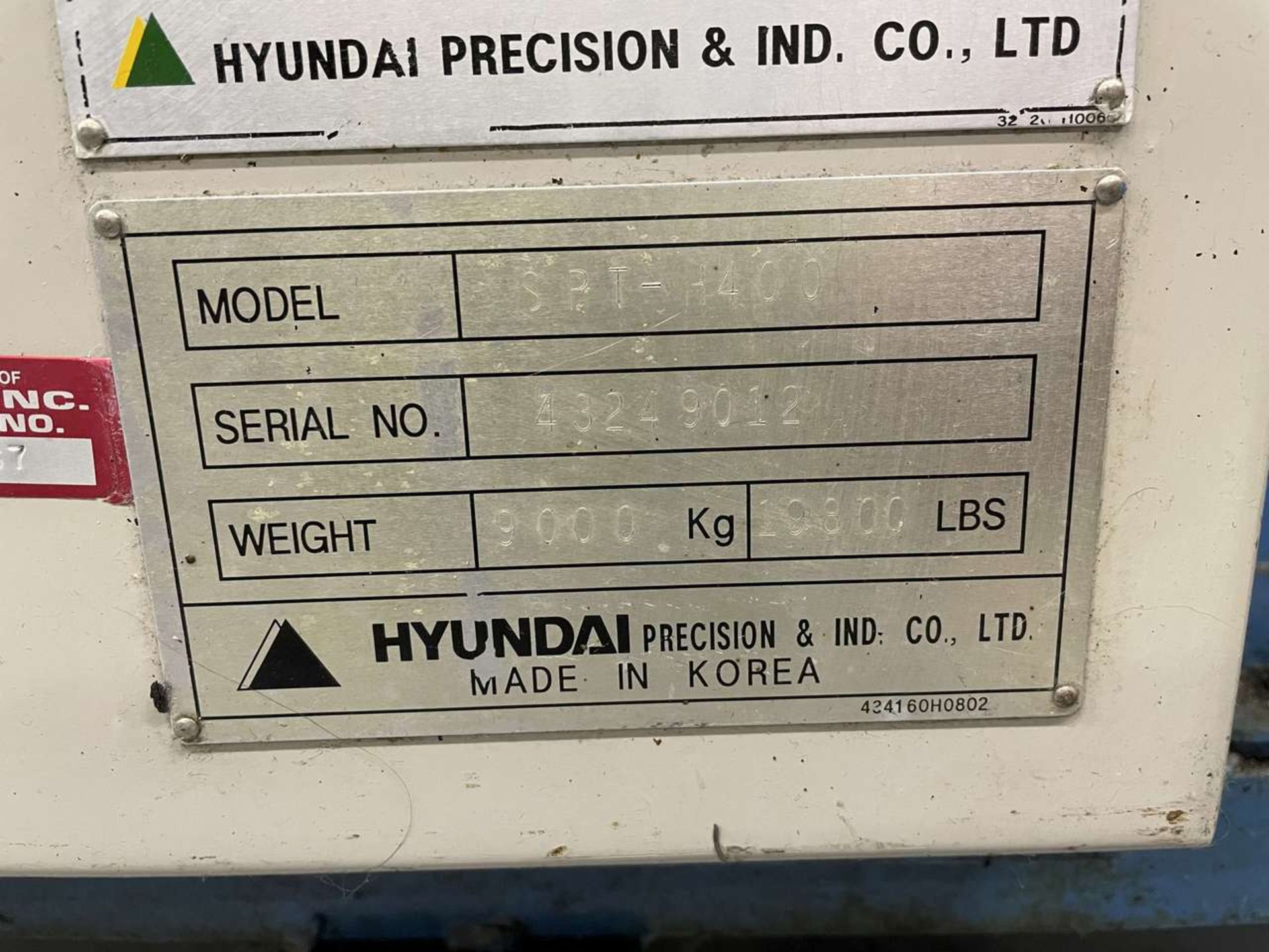 Hyundai SPT-H400 4-Axis CNC Horizontal Machining Center - Image 13 of 14