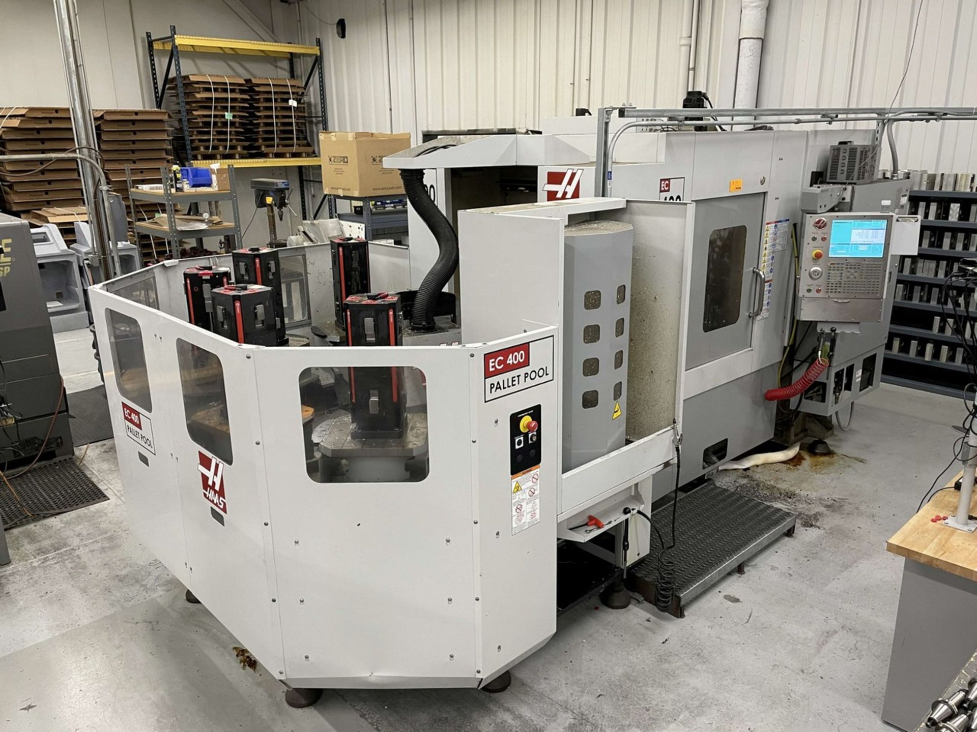 2008 Haas EC-400PP 4-Axis CNC Horizontal Machining Center w/ 6-Station Pallet Pool