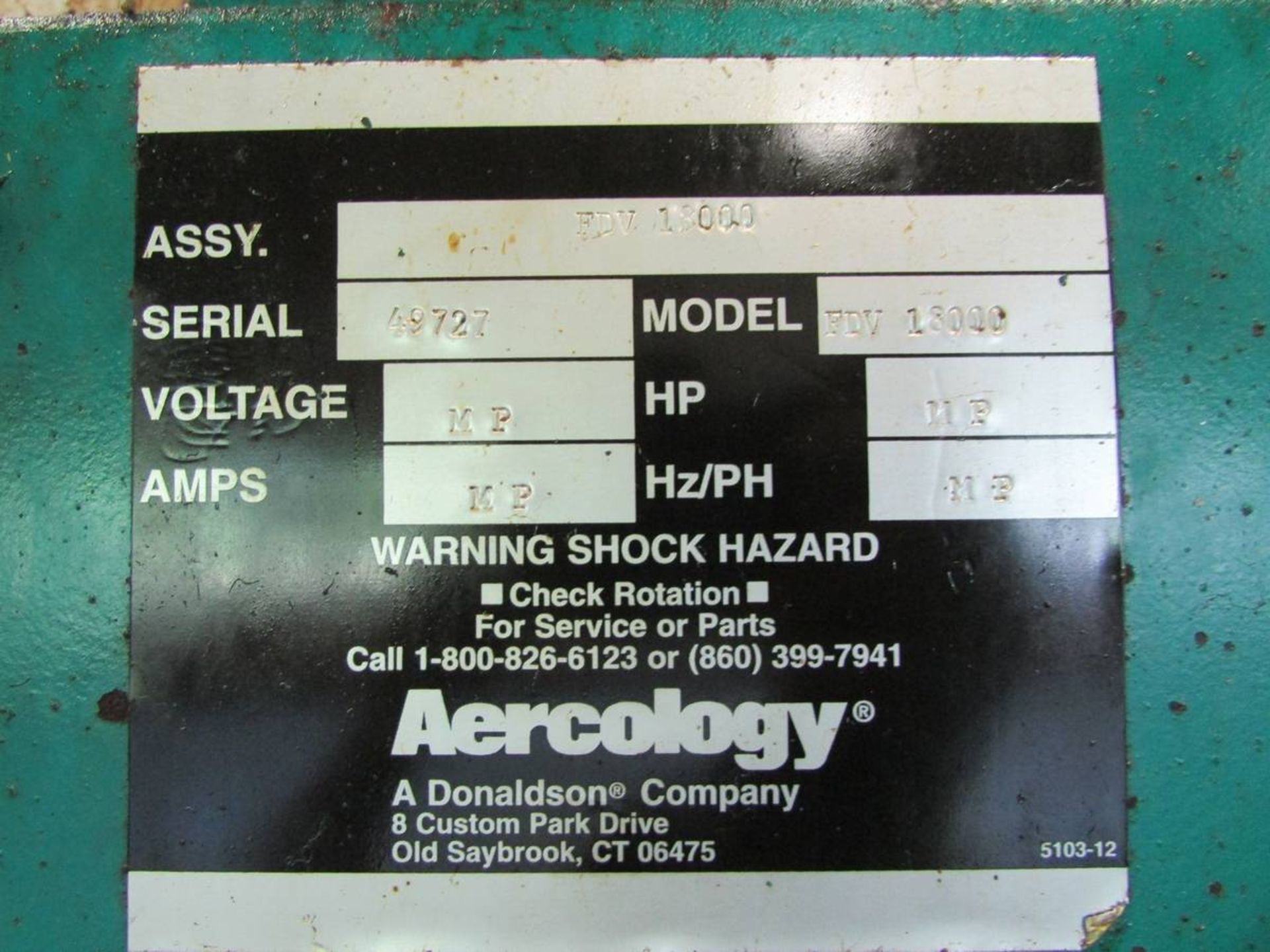 Aercology FDV 18000 Oil Mist Collector - Image 8 of 12