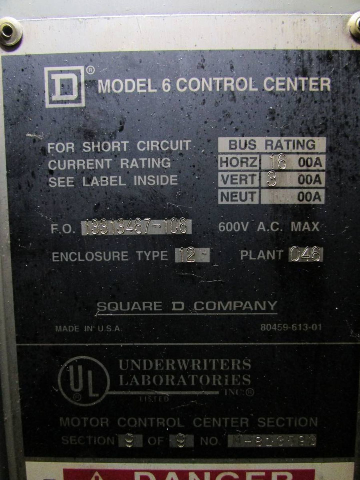 Square D 6 9-Section Motor Control Center - Image 17 of 17