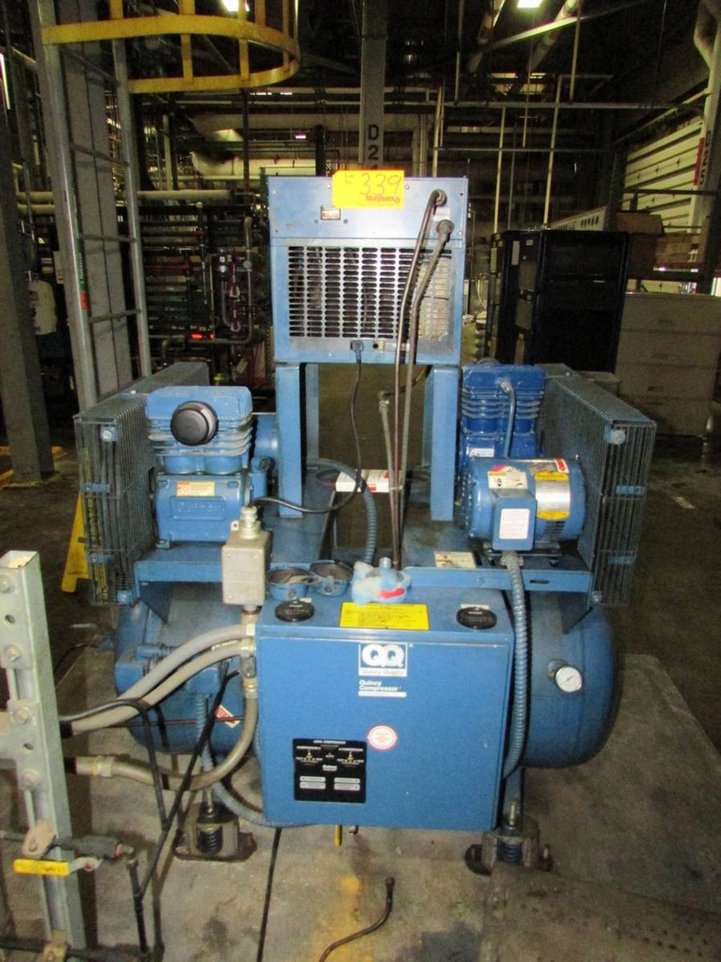 Quincy Compressor QC00706D00087 Dual Horizontal Tank Mounted Compressors/Air Dryer Combo - Image 2 of 17