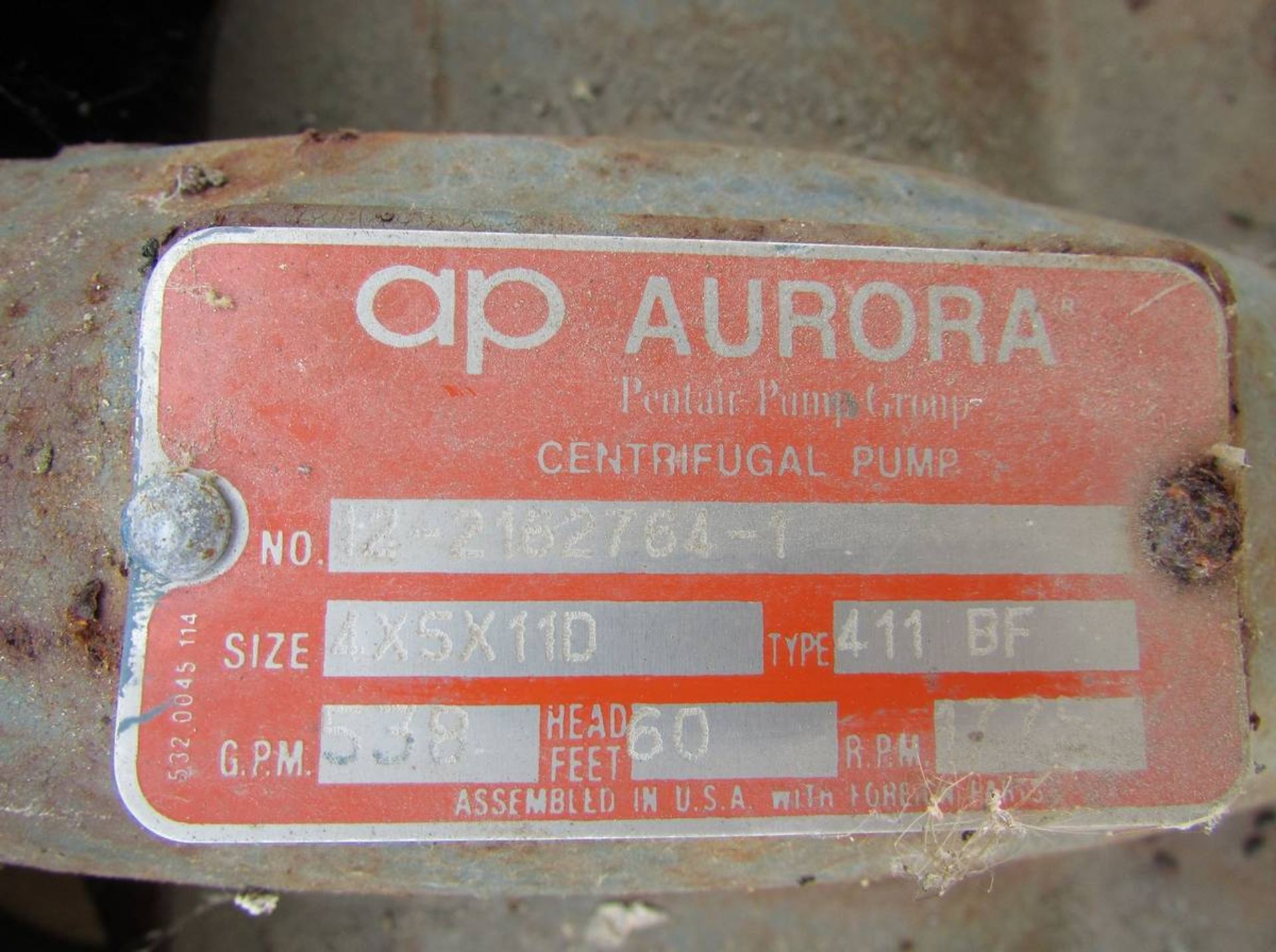 Aurora Pentair Pump Group 411 BF 15HP Centrifugal Pump Skid - Image 8 of 8
